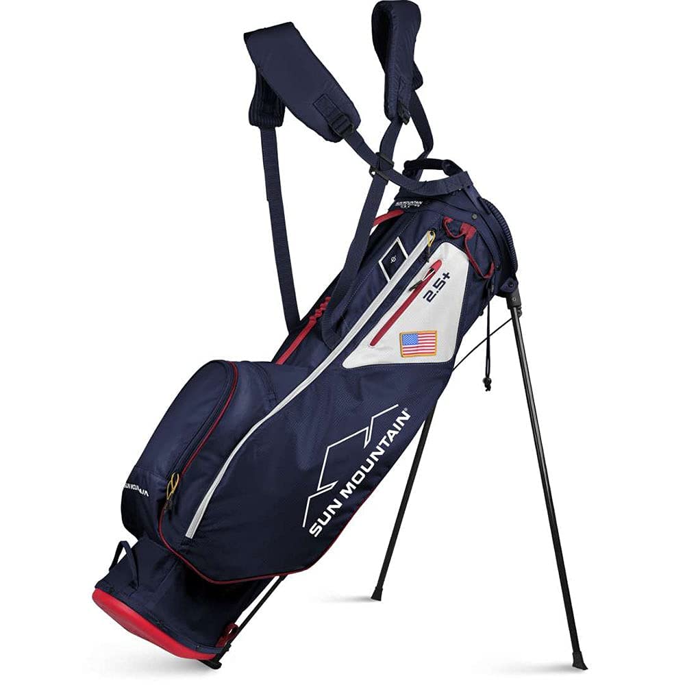 Sun Mountain 2021 2.5+ Golf Stand Bag - Lightweight & Durable Golf Bag with 5-Way Top - Perfect for Walking Golf Courses & Tournaments