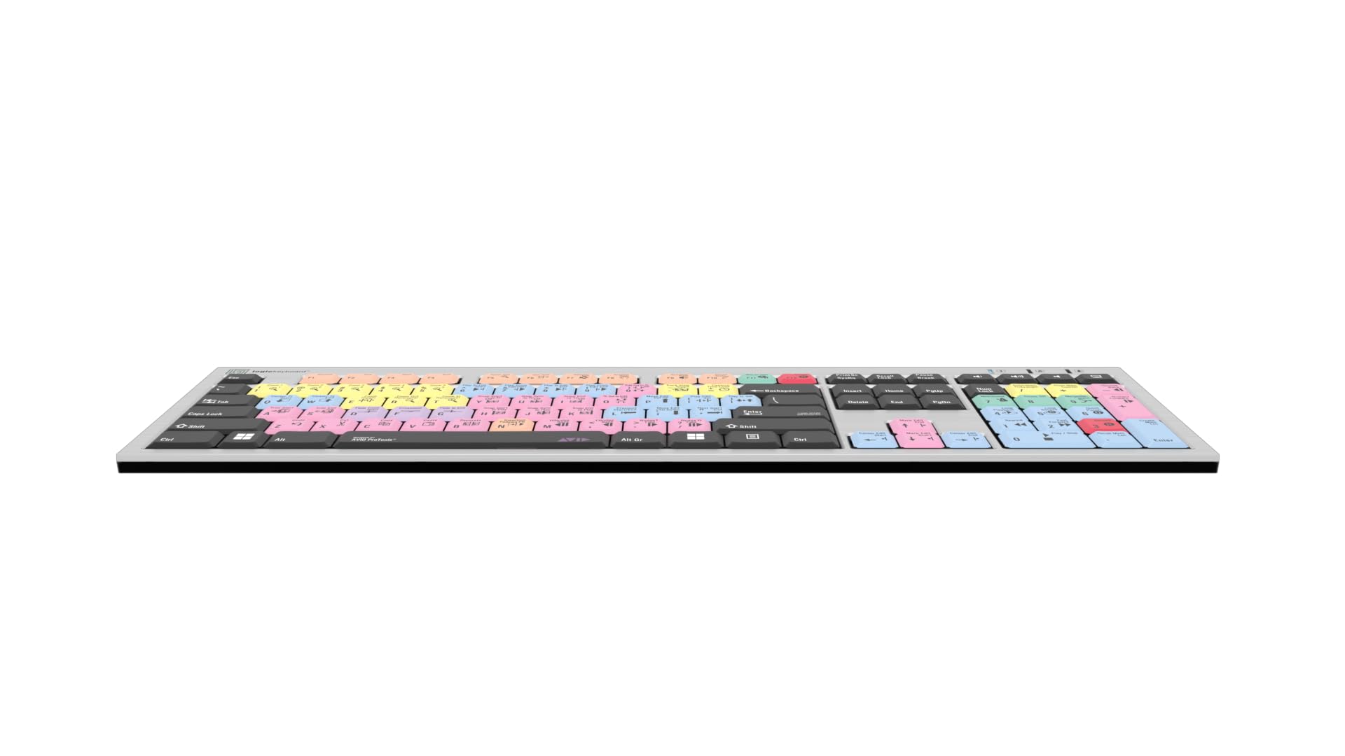 Logickeyboard 'Slimline' Pro Tools Shortcut Keyboard for Windows - Avid DAW Controller (Model LKBU-PT-AJPU-US) - Perfect for Music Production & Audio Editing Studios