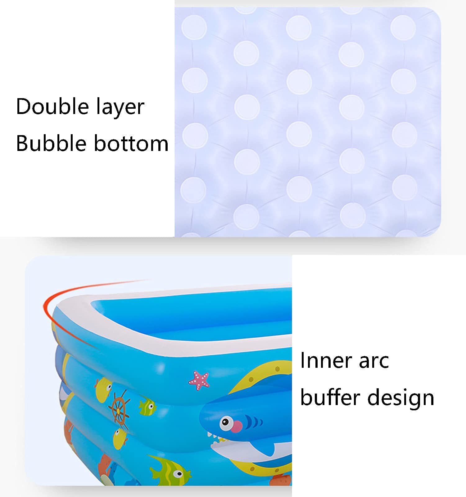 **Inflatable Swimming Pool for Kids - 115 x 95 x 75 cm Outdoor Paddling Pool, Summer Water Play Center for Backyard, Garden, and Beach Fun**    **Perfect for:** Kids' Summer Parties, Backyard Water Games, Beach Trips, and Outdoor Family Fun
