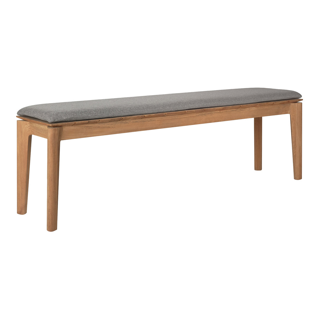 Bok Outdoor Bench with Cushion - Weather-Resistant Patio Furniture for Garden, Porch & Backyard Relaxation