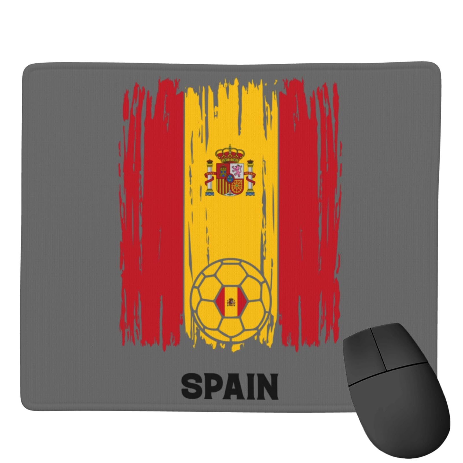 SIYTUAU Spain Football Flag Mouse Pad - Waterproof, Non-Slip Rubber Gaming Mouse Pad (7x9 inches) for Laptop, Office & PC Gaming - Perfect for Soccer Fans, Esports & Work Desks
