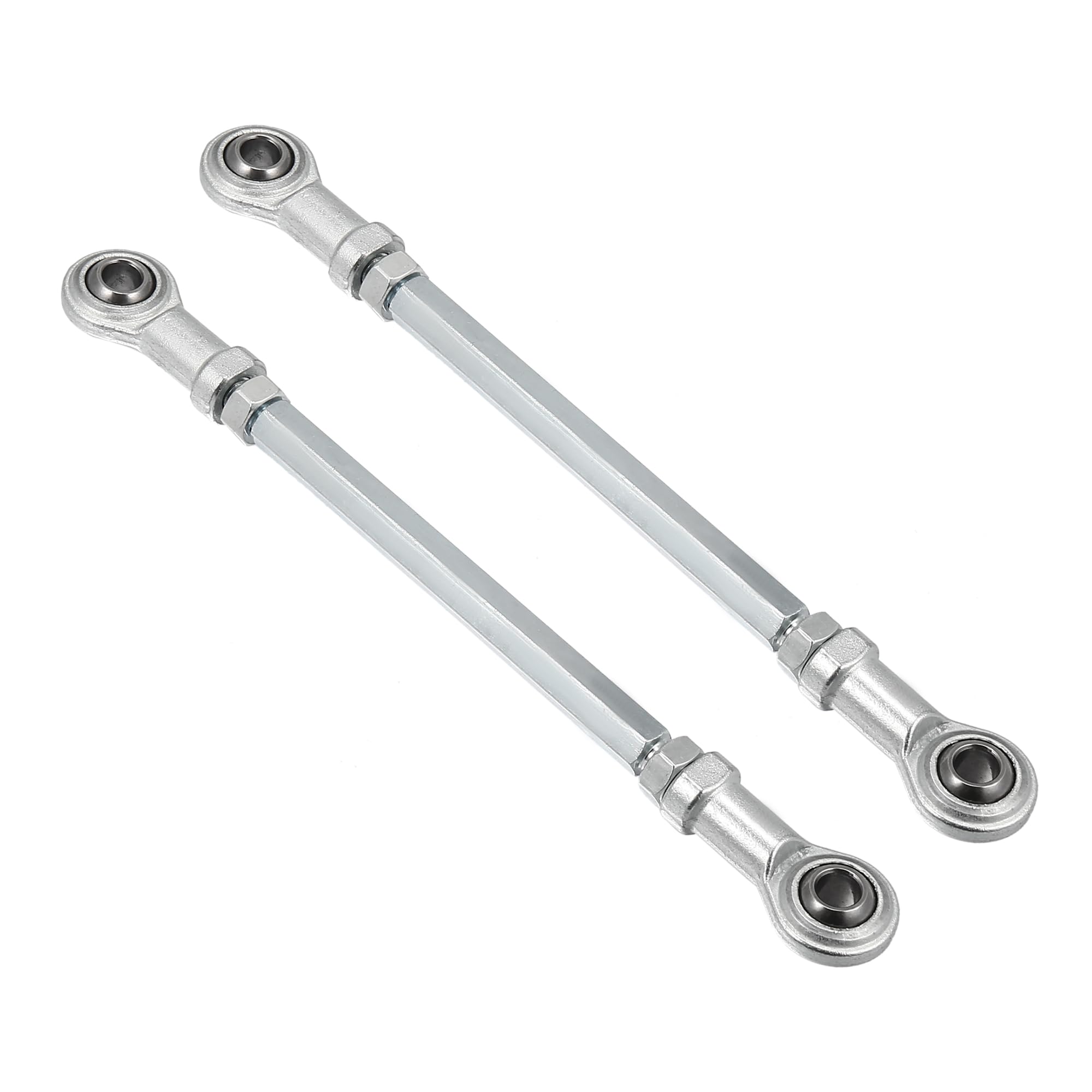Motoforti 2-Pack 160mm Adjustable Steering Tie Rod Ball Joint with 8mm Hole - Fits 49cc Electric ATV & Go Kart - Silver Tone Steering Suspension Upgrade for Off-Road & Trail Riding