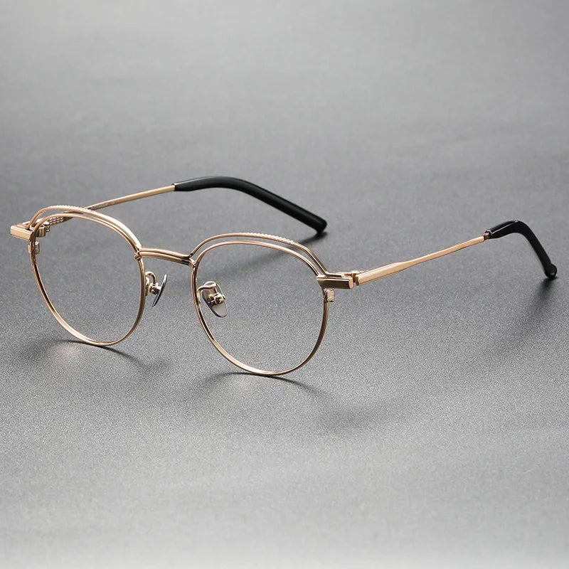 Aimee Women's Full Rim Oval Round Titanium Eyeglasses Frame 19511 - Lightweight & Durable for Work, Reading & Fashion