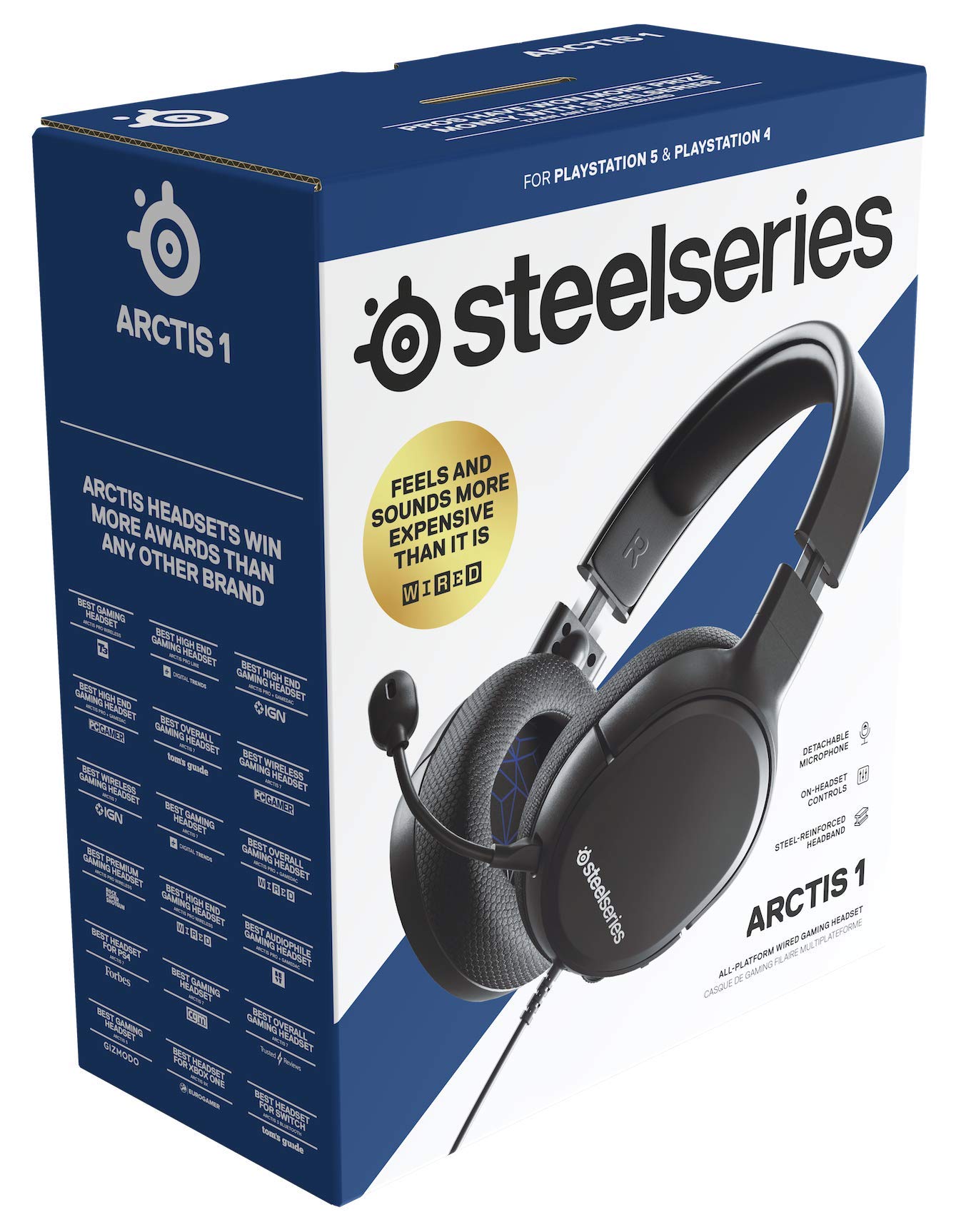 SteelSeries Arctis 1 Wireless Gaming Headset - Multi-Platform Compatible (PS5, PS4, PC, Xbox, Switch, Mobile) with Detachable ClearCast Mic - Perfect for Competitive Gaming & Streaming