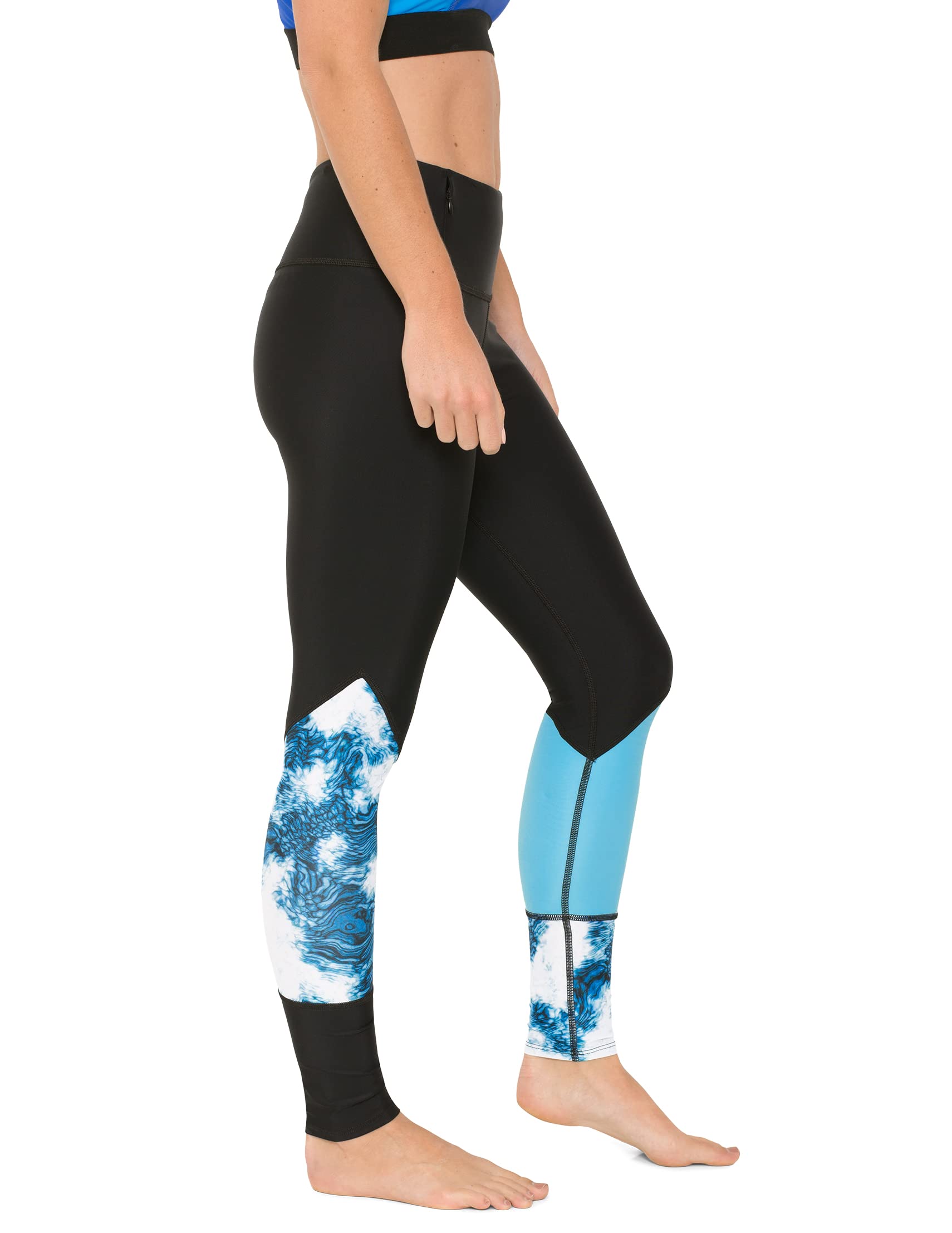 Tuga Women's UPF 50+ Swim Leggings - High Waisted Quick Dry Swimwear with Sun Protection - Made in USA - Perfect for Beach, Pool & Water Sports