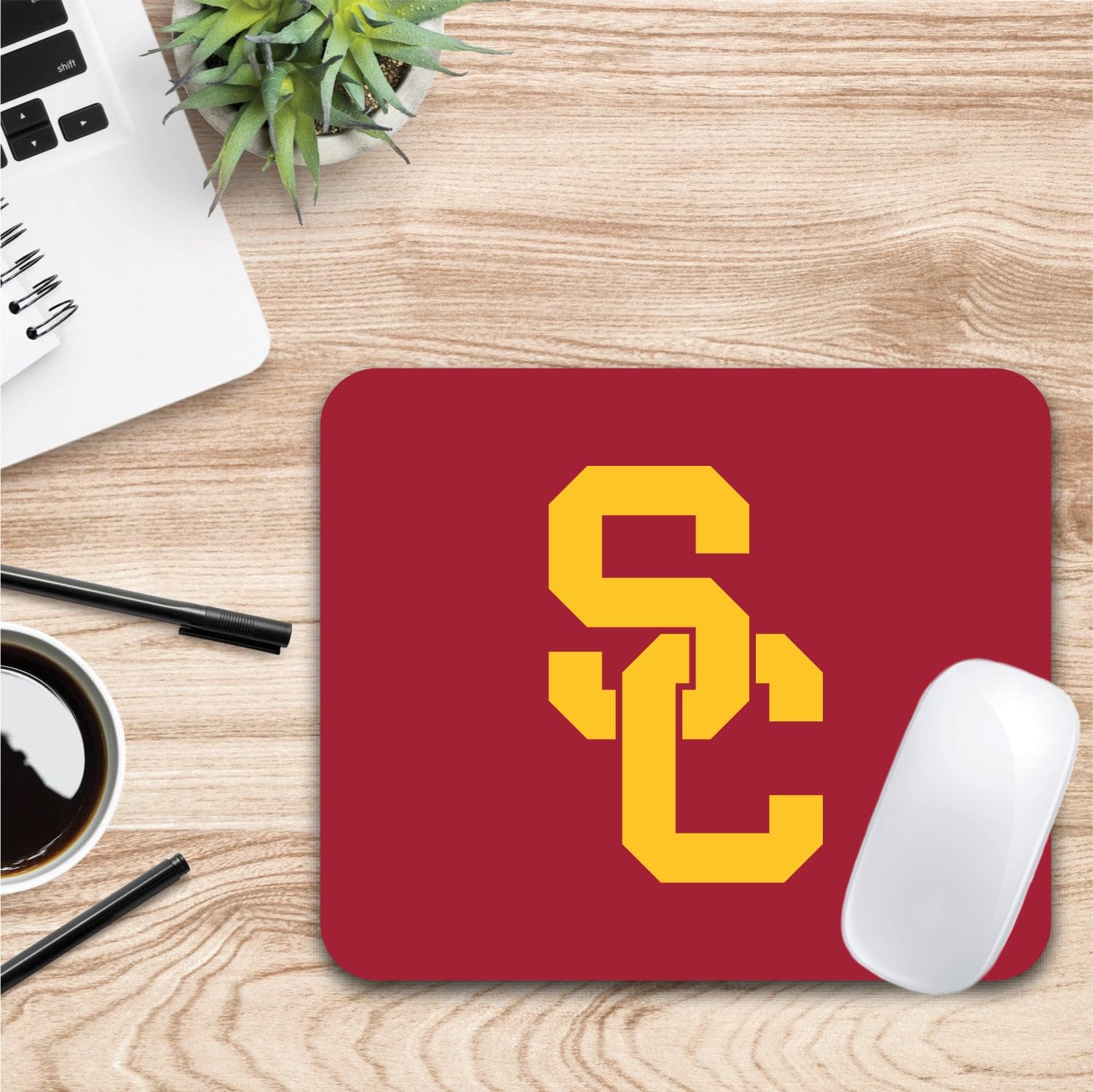 USC Trojans Mouse Pad - Non-Slip Gaming & Office Desk Mat with Classic Red Design for University of Southern California Fans | Perfect for Work, Gaming & Study Setup