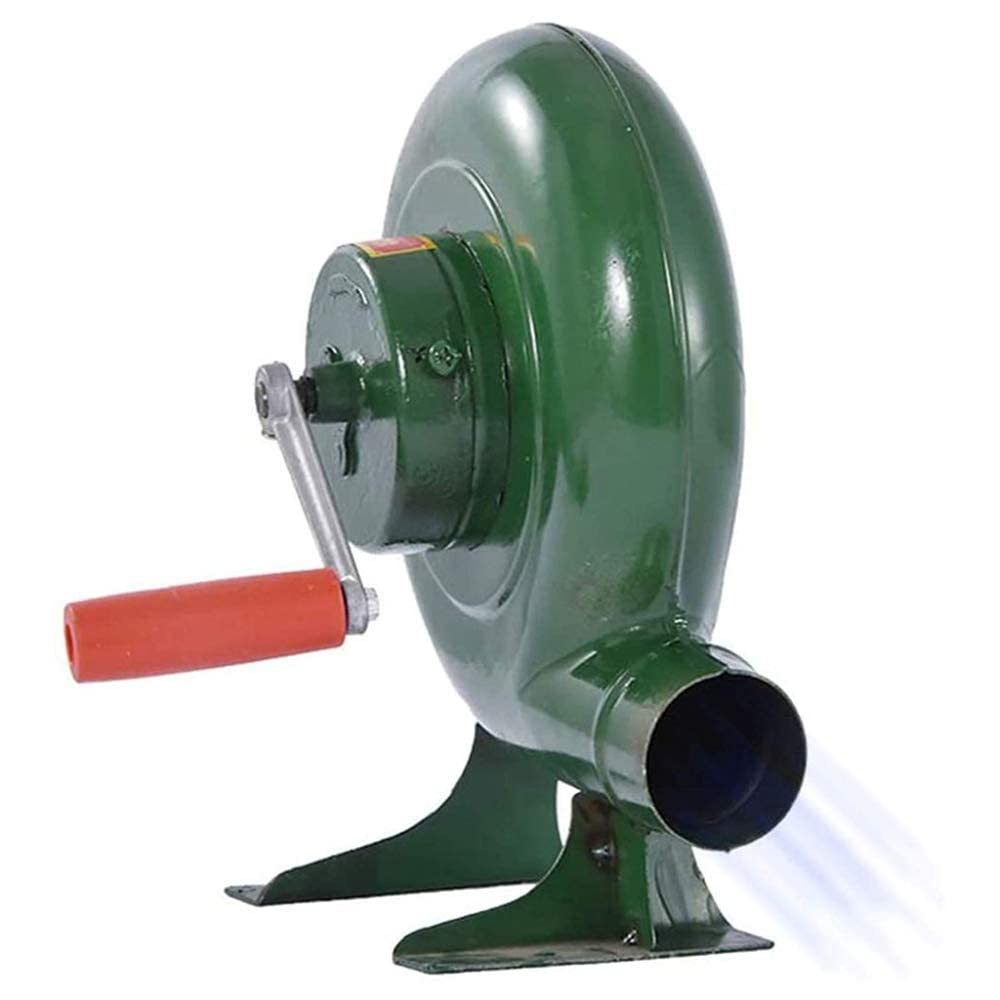 XJZKA Hand Crank Blacksmith Forge Blower - Manual Iron Gear Popcorn Fan & BBQ Air Blower 250W - Perfect for Blacksmithing, Camp Cooking, and Outdoor Grilling