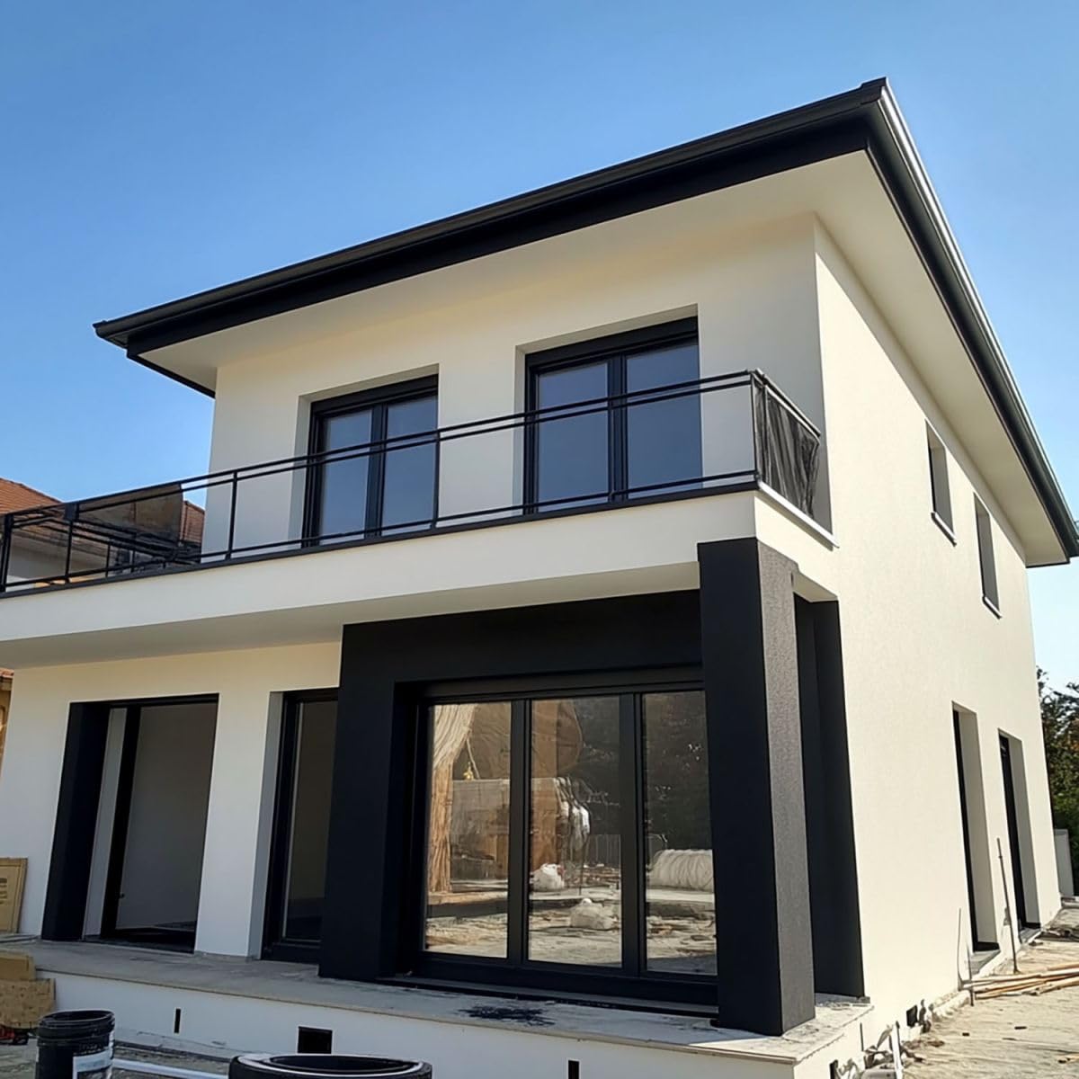 **Pliolita Paint - ARCAFAÇADE PLIOPROTECT - 2.5 L (Covers ~20 m² per Coat) Stone Effect - RAL 090 90 10 - ARCANE INDUSTRIES - Perfect for Exterior Wall Protection & Decoration**