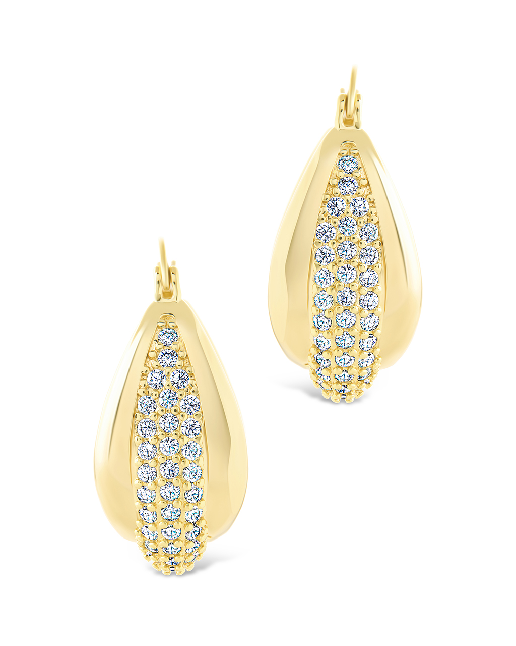 Philina CZ Hoops - Sparkling Cubic Zirconia Earrings for Women, Elegant Hinged Hoop Earrings for Everyday Wear | Perfect for Parties, Work, and Special Occasions