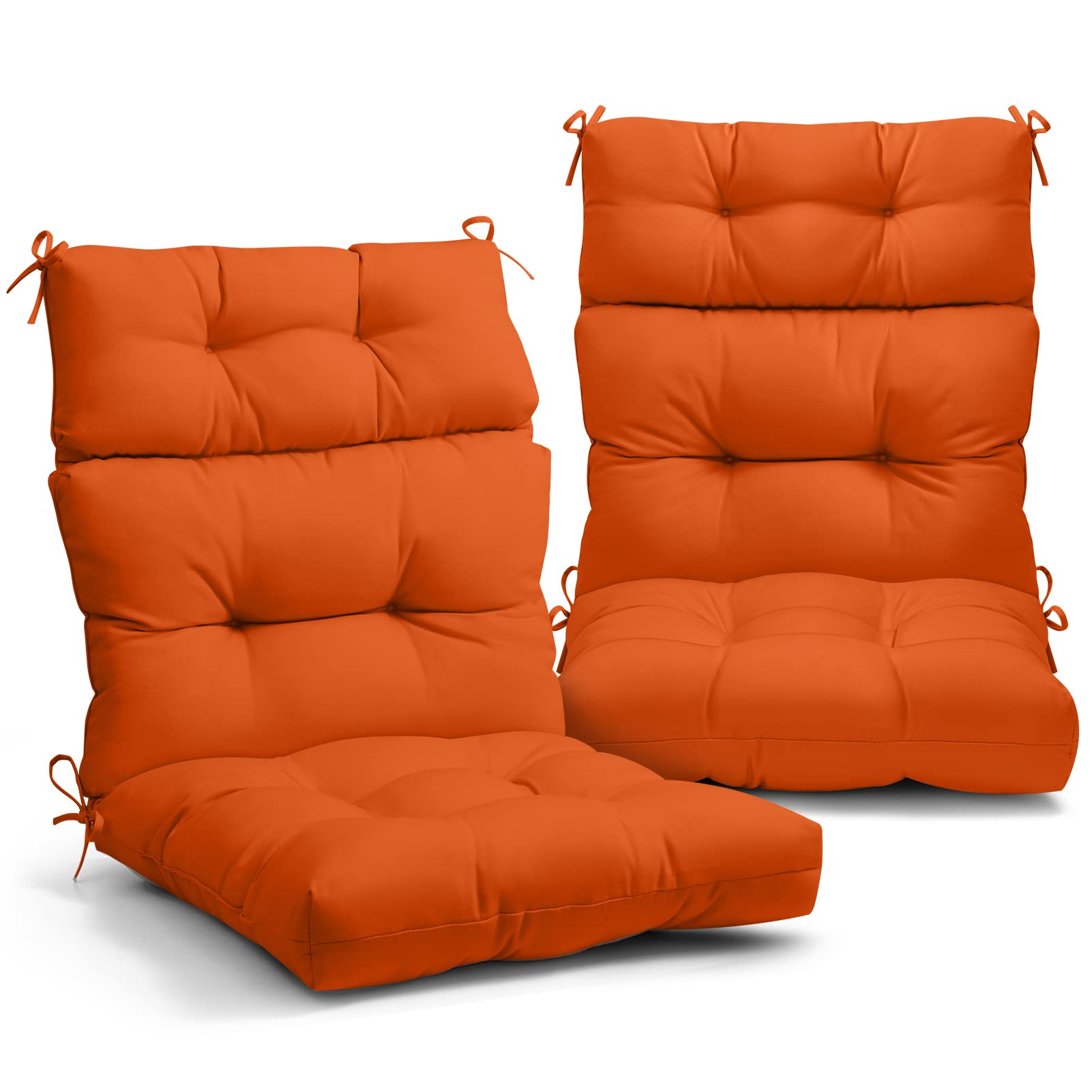 EAGLE PEAK Tufted High Back Patio Chair Cushions Set of 2 - 46