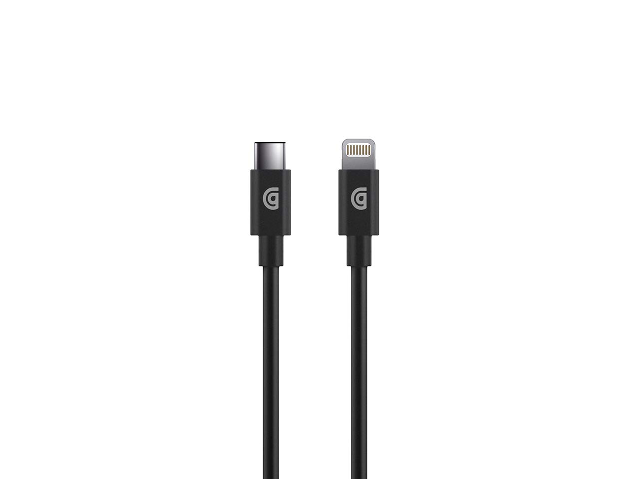 Griffin USB-C to Lightning Cable 3FT - Fast Charging & Sync for iPhone, iPad - Durable Nylon Braided Black Cable for Home, Office, Travel