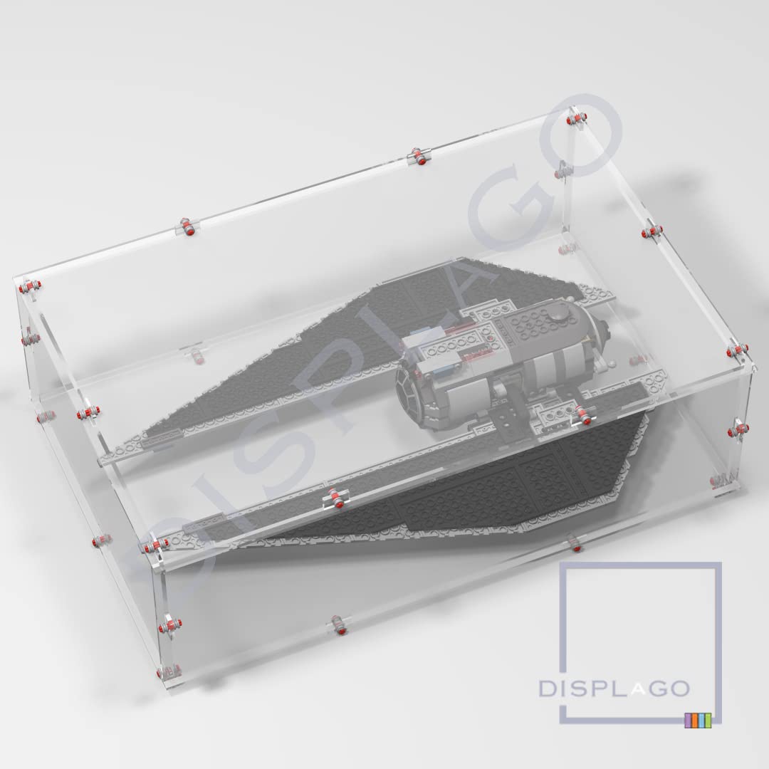 LEGO® #75154 Rogue One TIE Striker Display Case - Clear Acrylic Protection for Star Wars Collectibles | Perfect for Showcasing & Preserving Your Model Collection at Home or Office