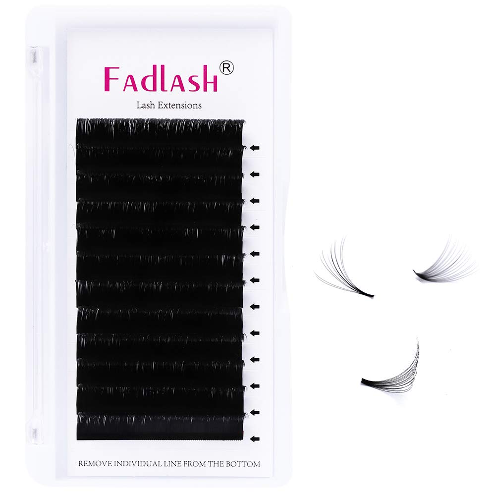 Premium D Curl 0.07 17mm Self-Fanning Eyelash Extensions - Easy Volume Lashes for Salon & DIY Use - Professional Lash Extension Supplies for Stunning Eye Makeup