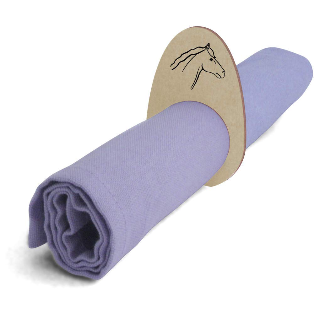 5 Pack Horse Head Wooden Napkin Rings - Elegant Tableware for Weddings, Parties & Holiday Dining (NR00040255) | Perfect for Formal Dinner, Thanksgiving & Christmas Decor