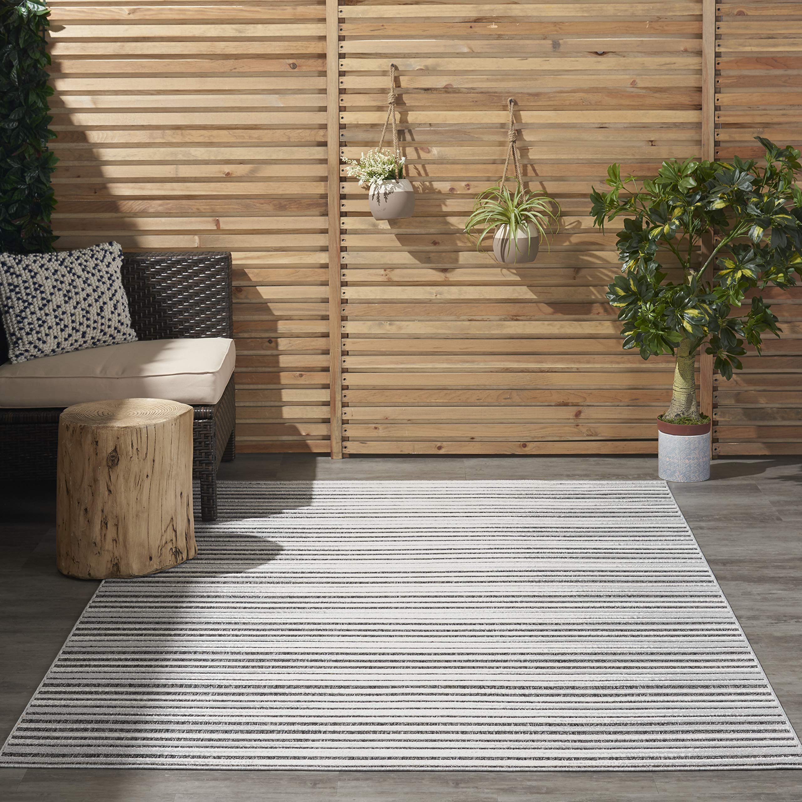 Nourison Calobra Modern Dark Grey 5'3