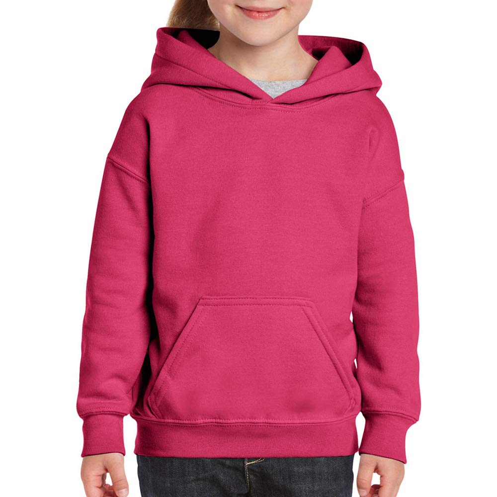 Gildan Heavy Blend Unisex Kids Hooded Sweatshirt - Soft Cotton Pullover Hoodie for Boys & Girls - Perfect for School, Playdates & Outdoor Activities