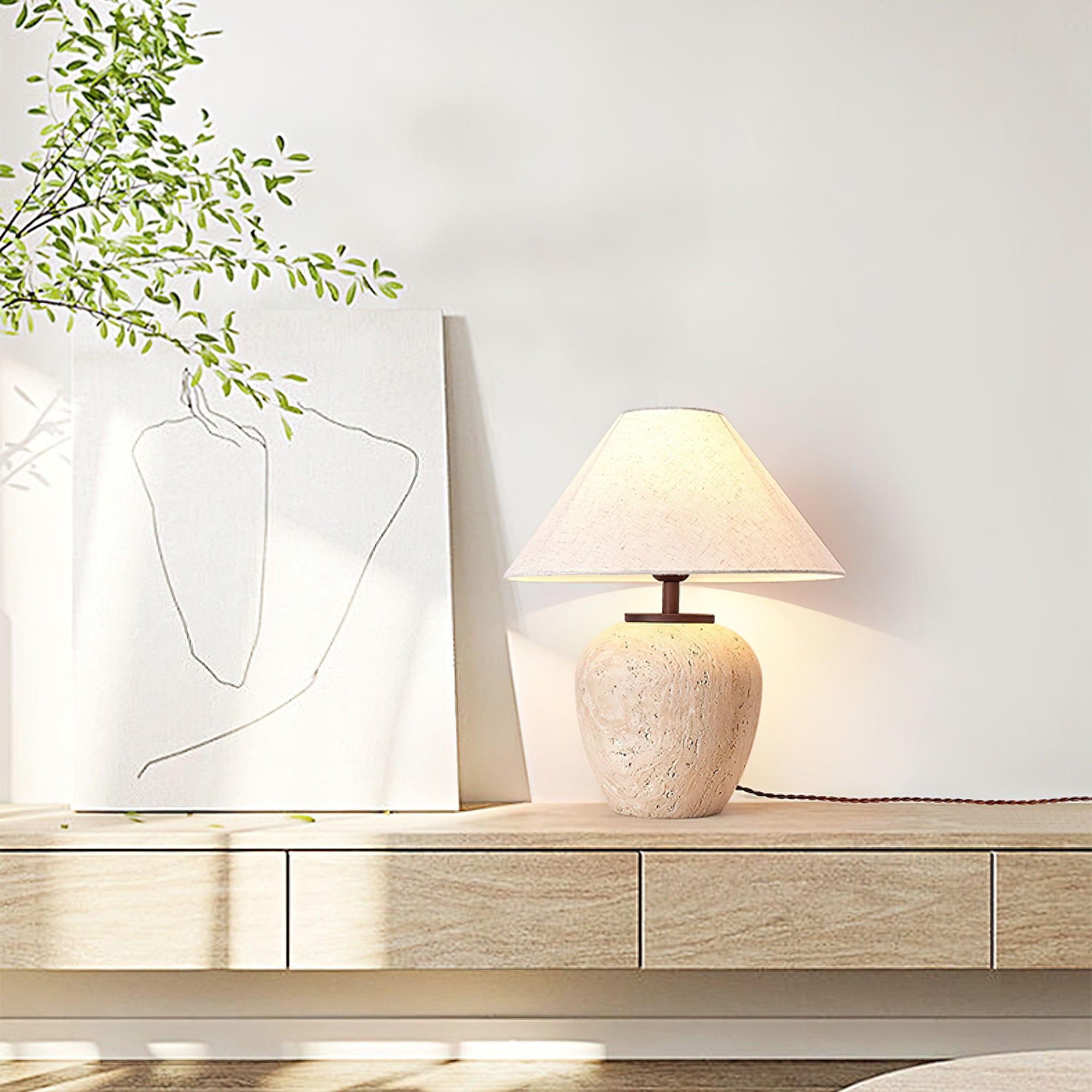 Modern AOJI Table Lamp - Adjustable LED Desk Light with USB Port, Touch Control & 3 Color Temperatures for Home Office, Bedroom, Study Room & Reading
