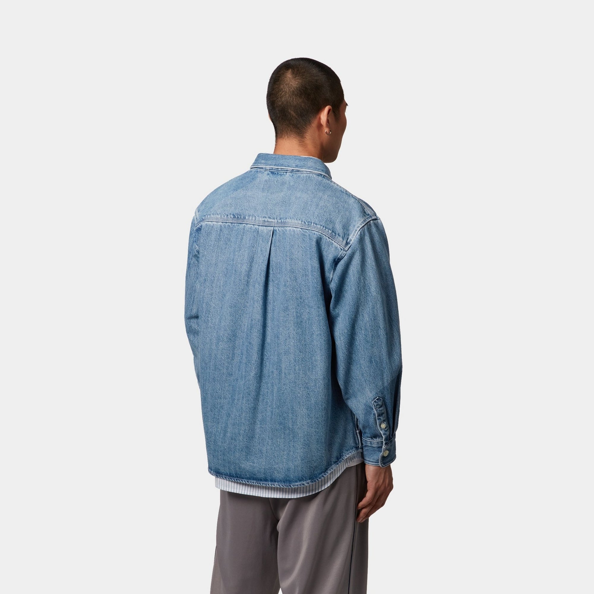 Premium Nash Shirt for Men - Stone Washed Blue Casual Button Down Shirt | Office Wear, Date Night & Weekend Outfits
