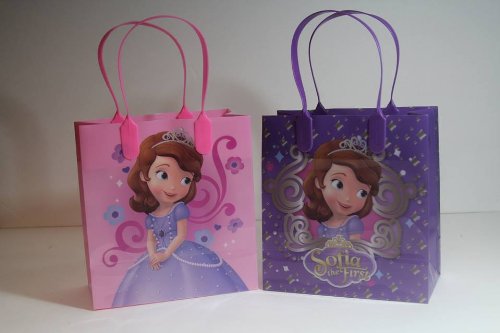 Sofia the First 12pc Party Favor Bags - Disney Princess Birthday Party Supplies, Goodie Bags for Kids, Gift Bags for Baby Shower & Birthday Party Favors - Perfect for Themed Parties & School Events