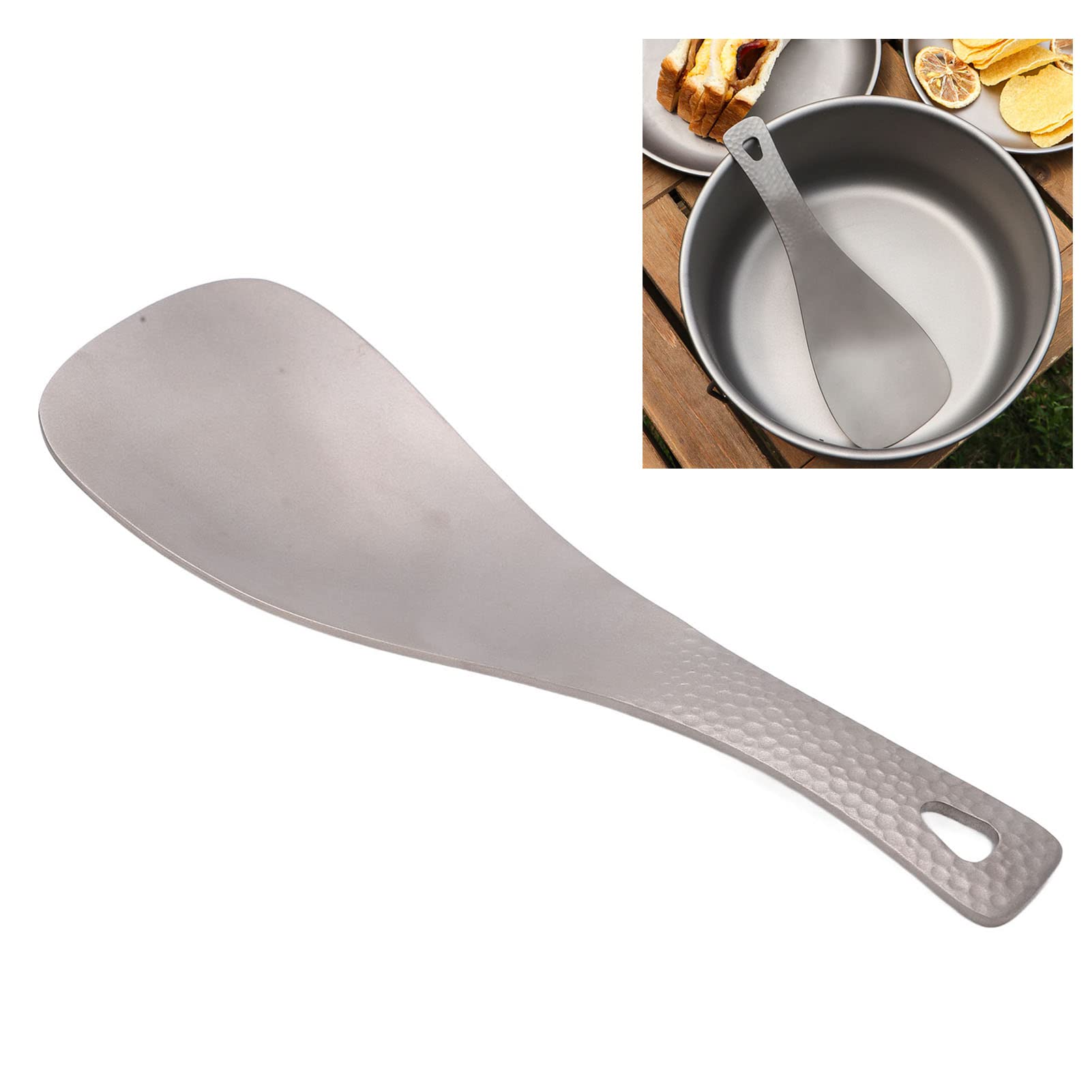 Premium Titanium Rice Paddle - Durable Rice Scooper Spoon & Rice Cooker Spatula for Perfect Serving - Ideal for Home Kitchens & Restaurant Use - Great for Sushi, Stir-Frying & Meal Prep