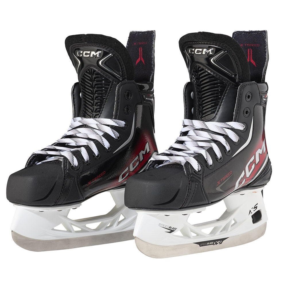 CCM Jetspeed FT870 Junior Ice Hockey Skates for Boys & Girls - Lightweight Performance Skates for Youth Hockey Players - Perfect for Ice Rink Training & Games