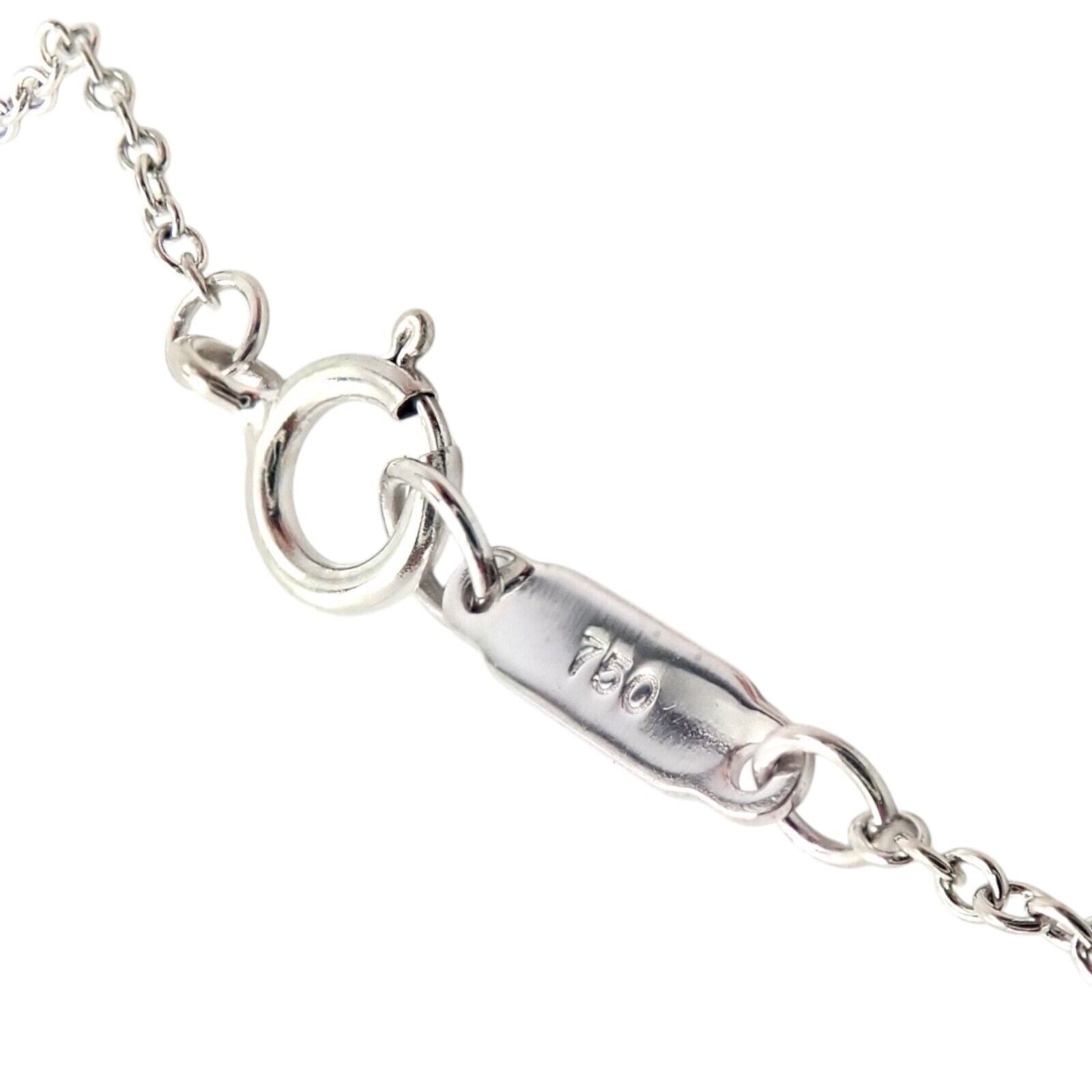 Authentic Tiffany & Co 18K White Gold Diamond Square Necklace - Belgium Crafted Luxury Jewelry for Women | Perfect for Anniversaries, Weddings & Special Occasions