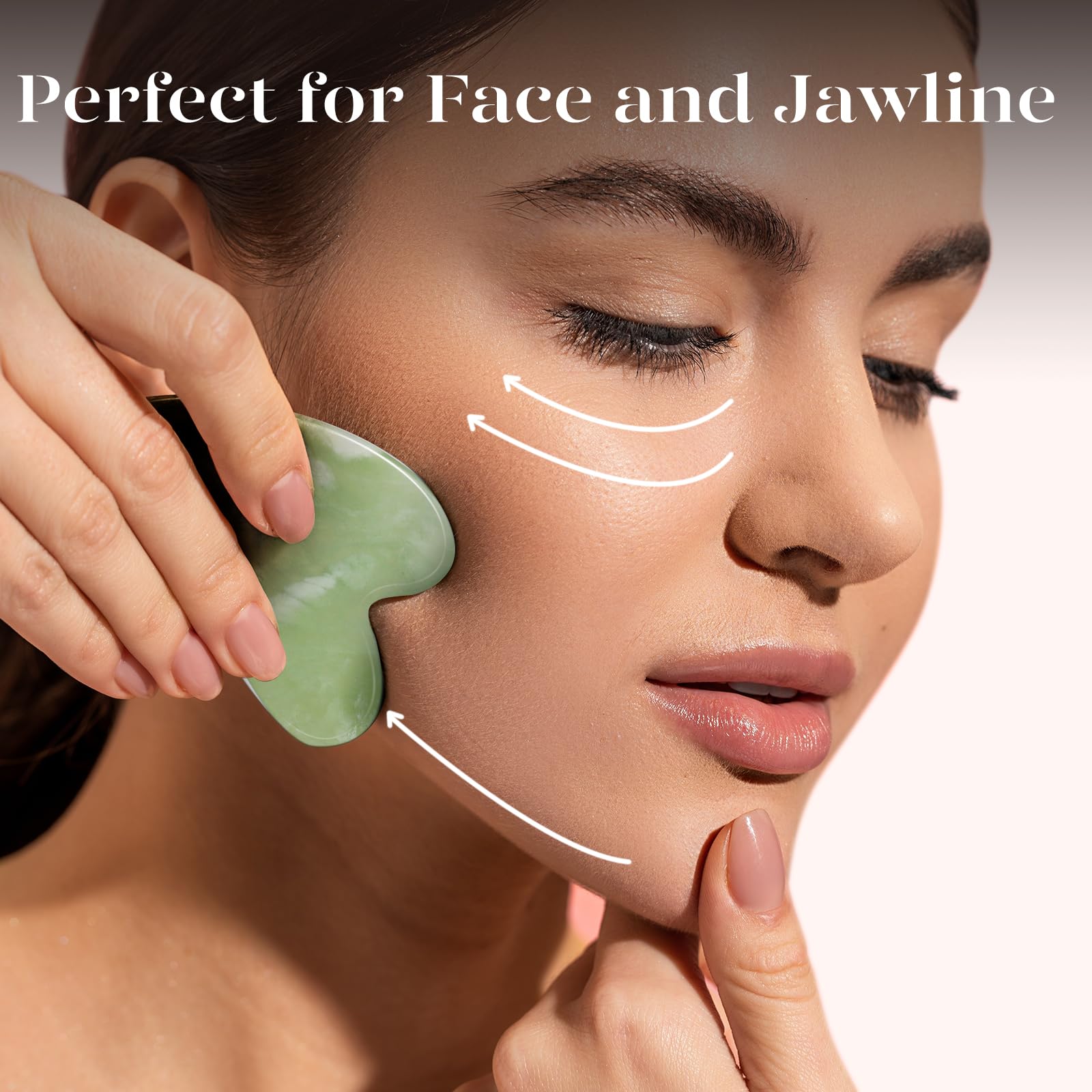 BAIMEI Jade Gua Sha Tool - Anti-Wrinkle Face Massager for Skin Care & Self Care Gifts - Perfect for Home Spa & Relaxation