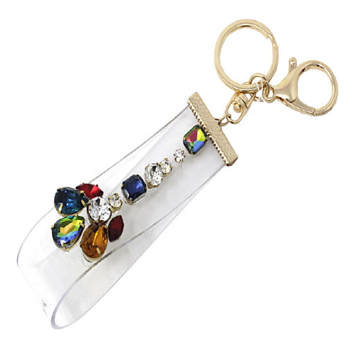 Crystal Stud Keychain - Elegant Rhinestone Key Ring for Women & Men - Perfect for Car Keys, House Keys, and Gift Giving