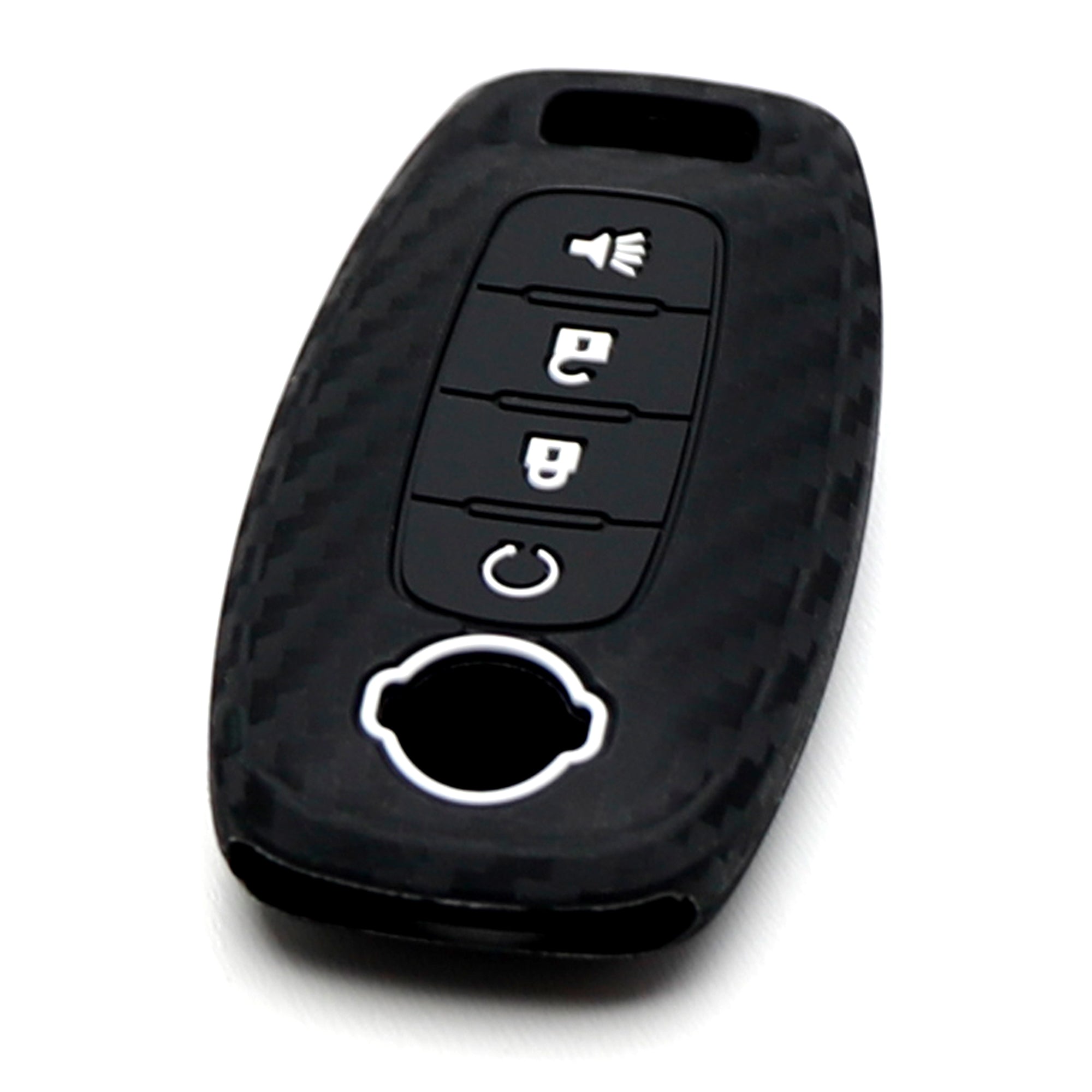 Premium Carbon Fiber Pattern Silicone Key Fob Cover for 2022+ Nissan Rogue & Pathfinder 4B - Anti-Slip, Shockproof Protection (Perfect for Daily Use, Travel & Outdoor Adventures)