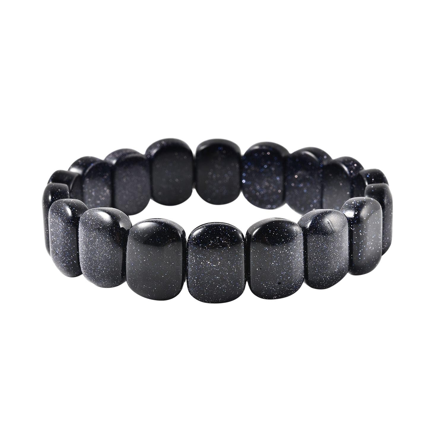 Blue Sandstone Stretch Bracelet for Women - Healing Crystal Jewelry, Birthday Gift for Her, Adjustable Beaded Bracelet | Perfect for Meditation, Yoga & Positive Energy
