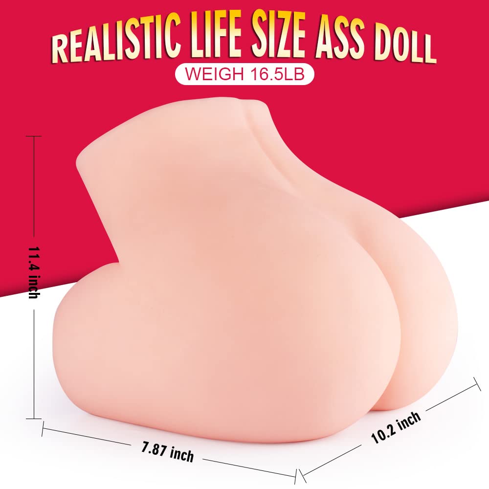 Realistic Male Masturbator - 3D Lifelike Soft Butt Sex Doll with Vagina & Anal for Men | Adult Pleasure Toy for Solo Play & Enhanced Intimacy | Perfect for Discreet Use at Home or Travel