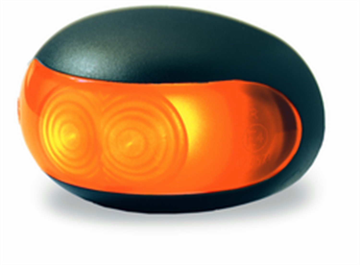 HELLA 959660207 LED Marker Lamp - SAE Approved, Black Housing, 2-Light Amber for Trucks & Trailers | Durable Side Marker Light for Commercial Vehicles & RVs