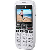 Doro 515 White SIM Free Unlocked Mobile Phone for Seniors - Easy-to-Use Big Button Cell Phone with Hearing Aid Compatibility & Emergency SOS Button - Perfect for Elderly Home Use and Travel Safety