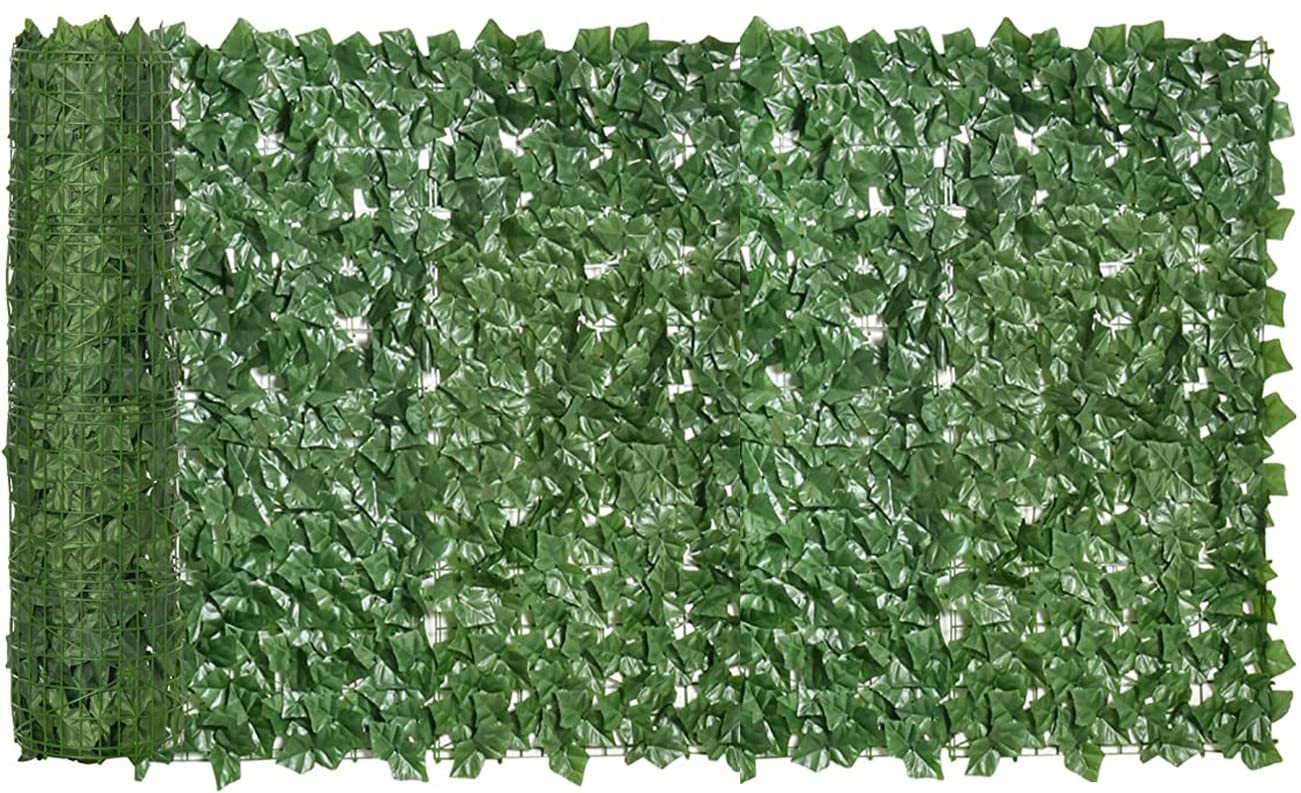 Artificial Ivy Privacy Fence Screen - 1x2m/3.28x6.56ft Realistic Green Wall for Outdoor & Indoor Decor, Garden, Balcony, Party & Wedding Backdrop - UV Resistant & Weatherproof Faux Plant Cover