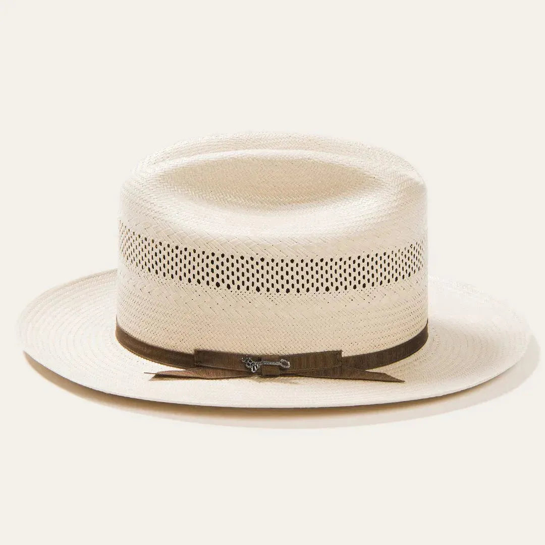 Stetson Open Road 10X Straw Cowboy Hat for Men - Western Style Summer Sun Hat for Outdoor, Rodeo, and Country Music Festivals