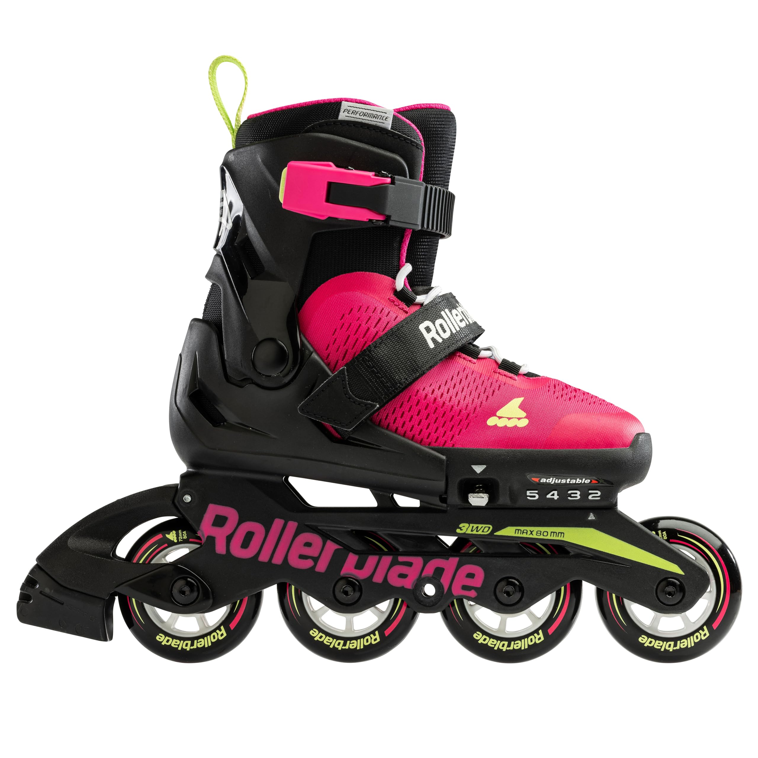 Rollerblade Microblade Adjustable Kids Inline Skates - Youth Performance Fitness Roller Skates for Boys & Girls | Perfect for Outdoor Exercise, Park Rides & Family Fun Activities