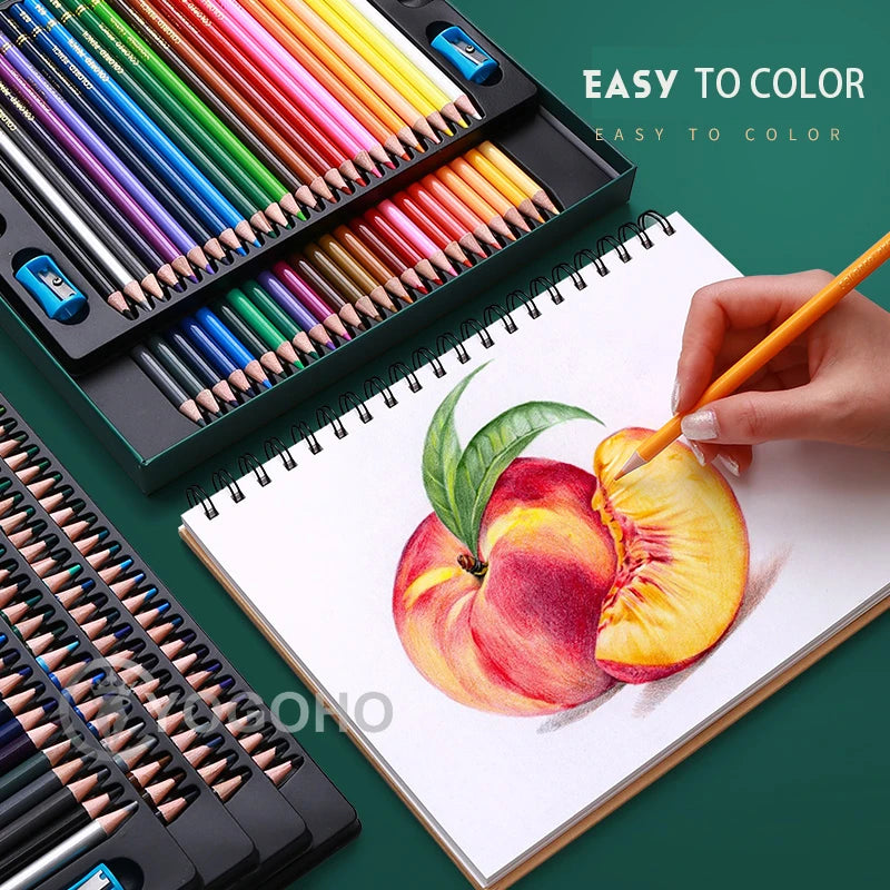 Premium Oil-Based Colored Pencils Set - 48 Vibrant Artist Pencils with Free Storage Case | Ideal for Sketching, Drawing & Professional Art Projects
