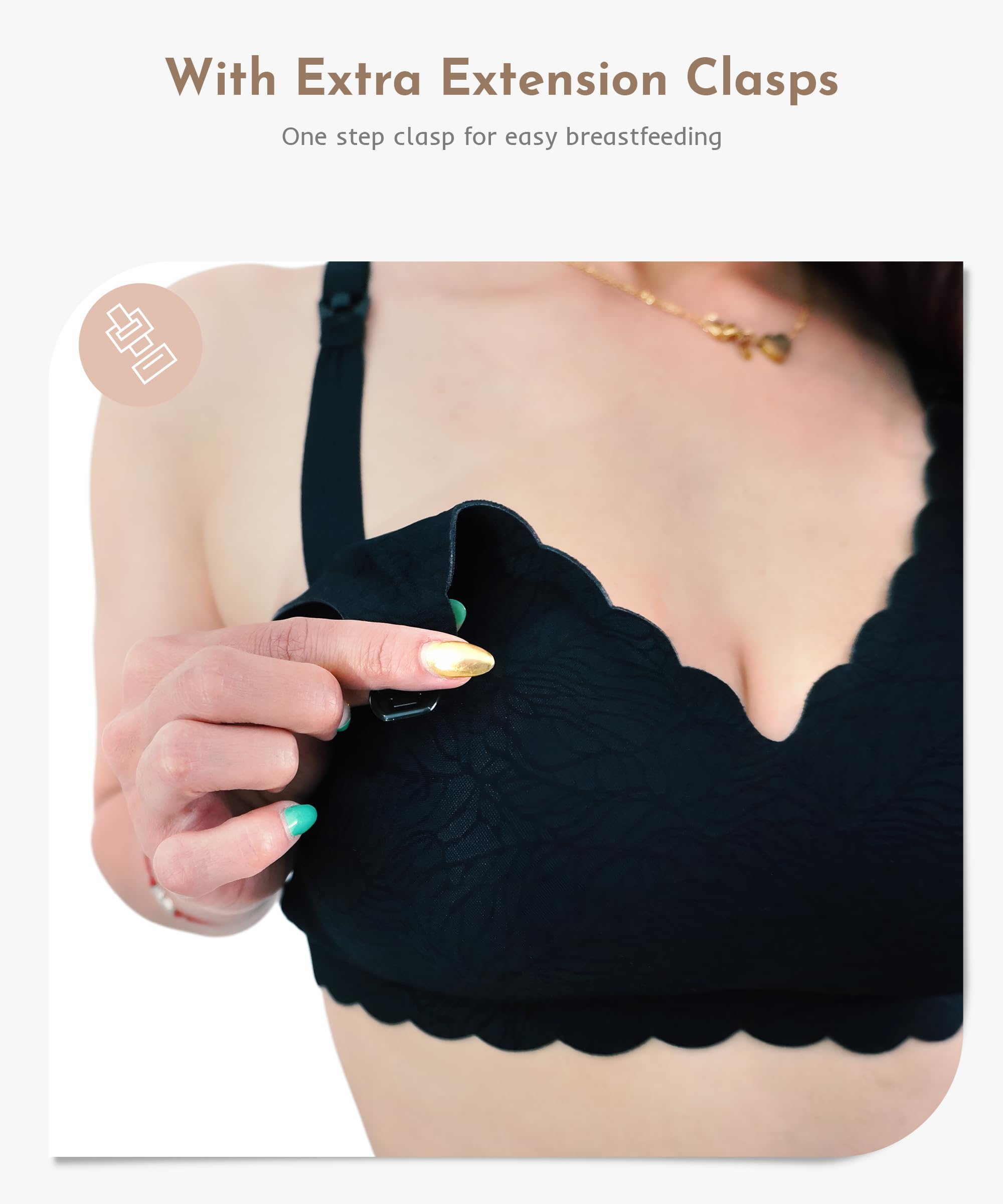 Best Nursing Bras for Breastfeeding - Seamless Ultra Comfort Maternity Bra for Women - Natural Shape Pregnancy & Nursing Support - Perfect for Daily Wear, Pumping & Skin-to-Skin Bonding