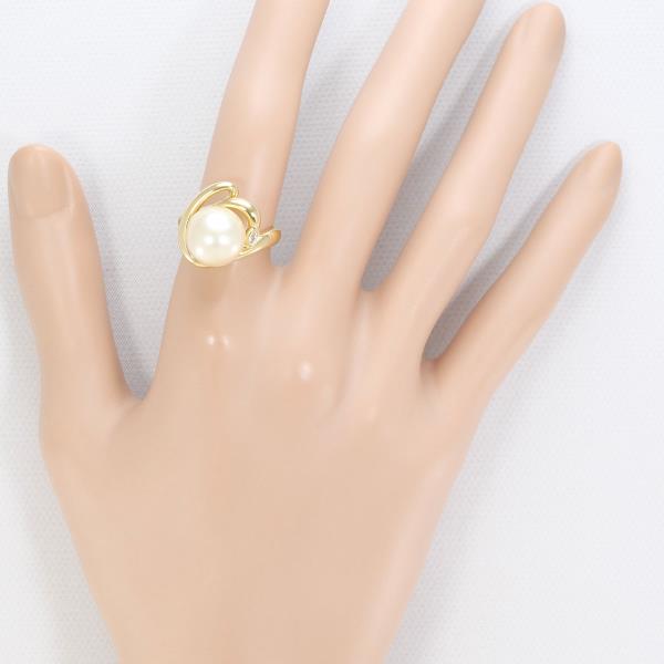 18K Yellow Gold South Sea Pearl Diamond Ring for Women - Elegant Bridal, Engagement & Wedding Jewelry Gift - Perfect for Anniversaries, Parties & Special Occasions