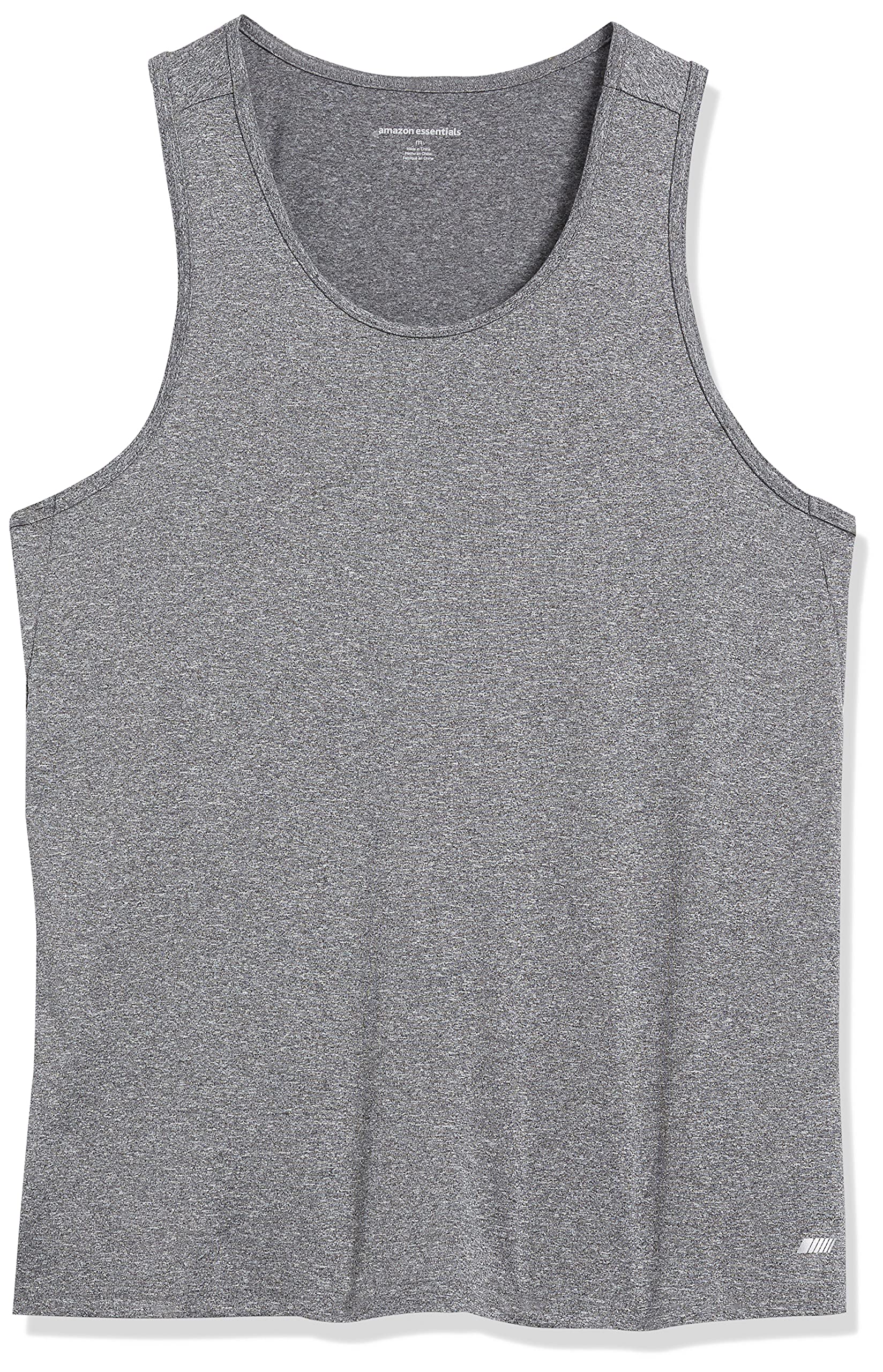 Amazon Essentials Men's Tech Stretch Tank Top - Breathable Workout Shirt for Gym, Running & Athletic Performance | Moisture-Wicking Activewear for Men
