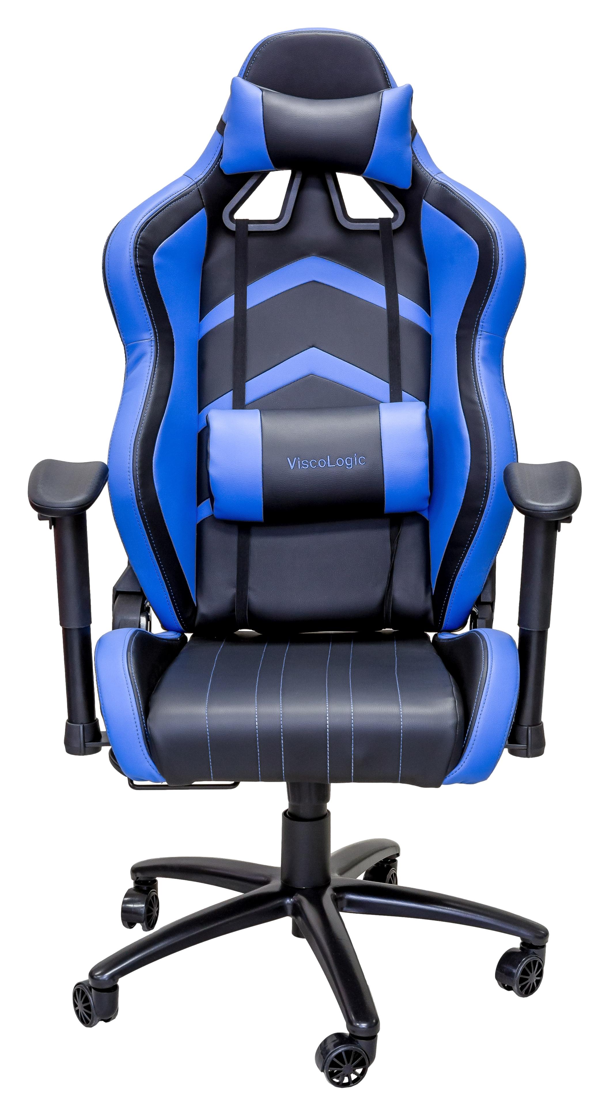 PRO X Series 7608 Ergonomic Gaming Chair - Blue & Black - High Back Racing Style with Lumbar Support - Perfect for PC, Console & Office Gaming Setup