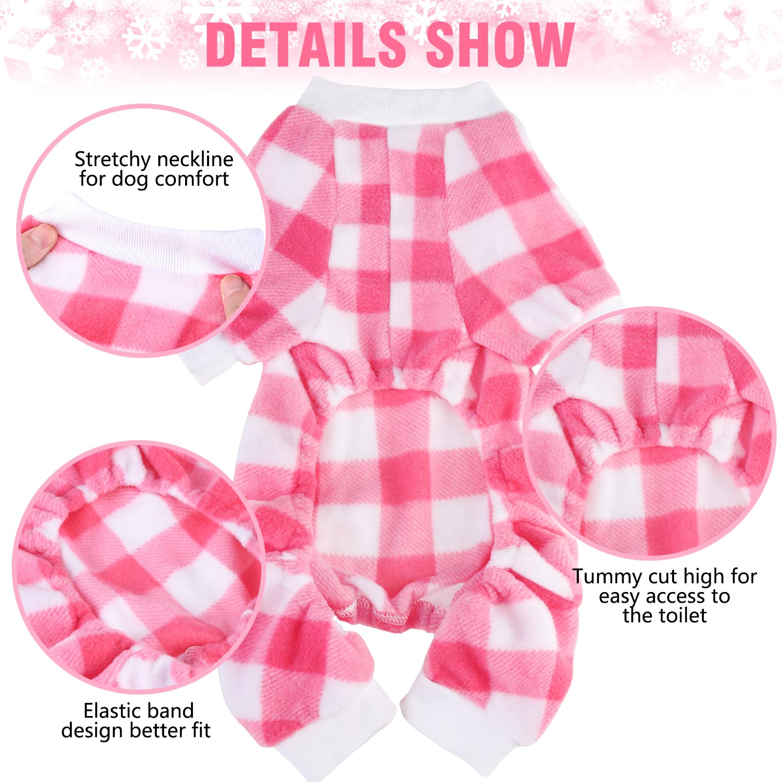 SCENEREAL Soft & Warm Dog Pajamas for Small to Large Dogs - Cozy Pet Sweater Onesie Outfits for Winter & Christmas - Perfect for Indoor Sleeping, Lounging & Holiday Photos