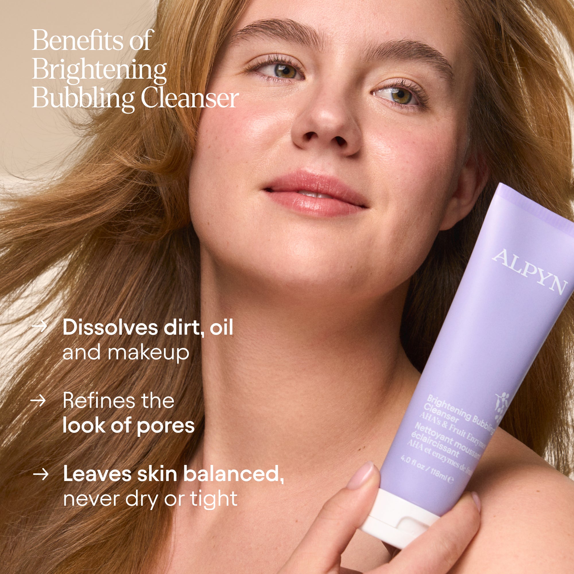 Brightening Bubbling Cleanser - Gentle Foaming Face Wash for Glowing Skin | Perfect for Morning & Night Skincare Routine