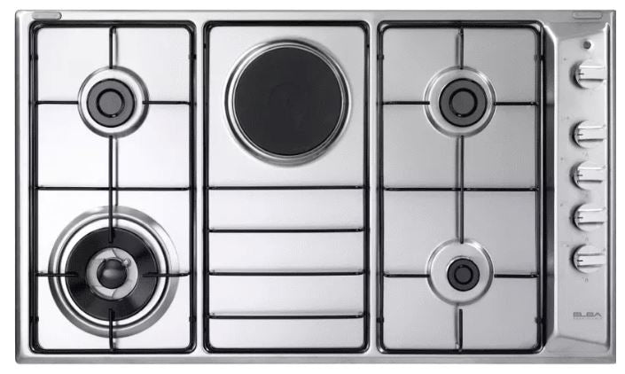 Elba EHS948D1S 90cm Built-In Stainless Steel Gas Hob - 4 Burner Cooktop for Professional Kitchen | Perfect for Home Chefs & Restaurant Cooking