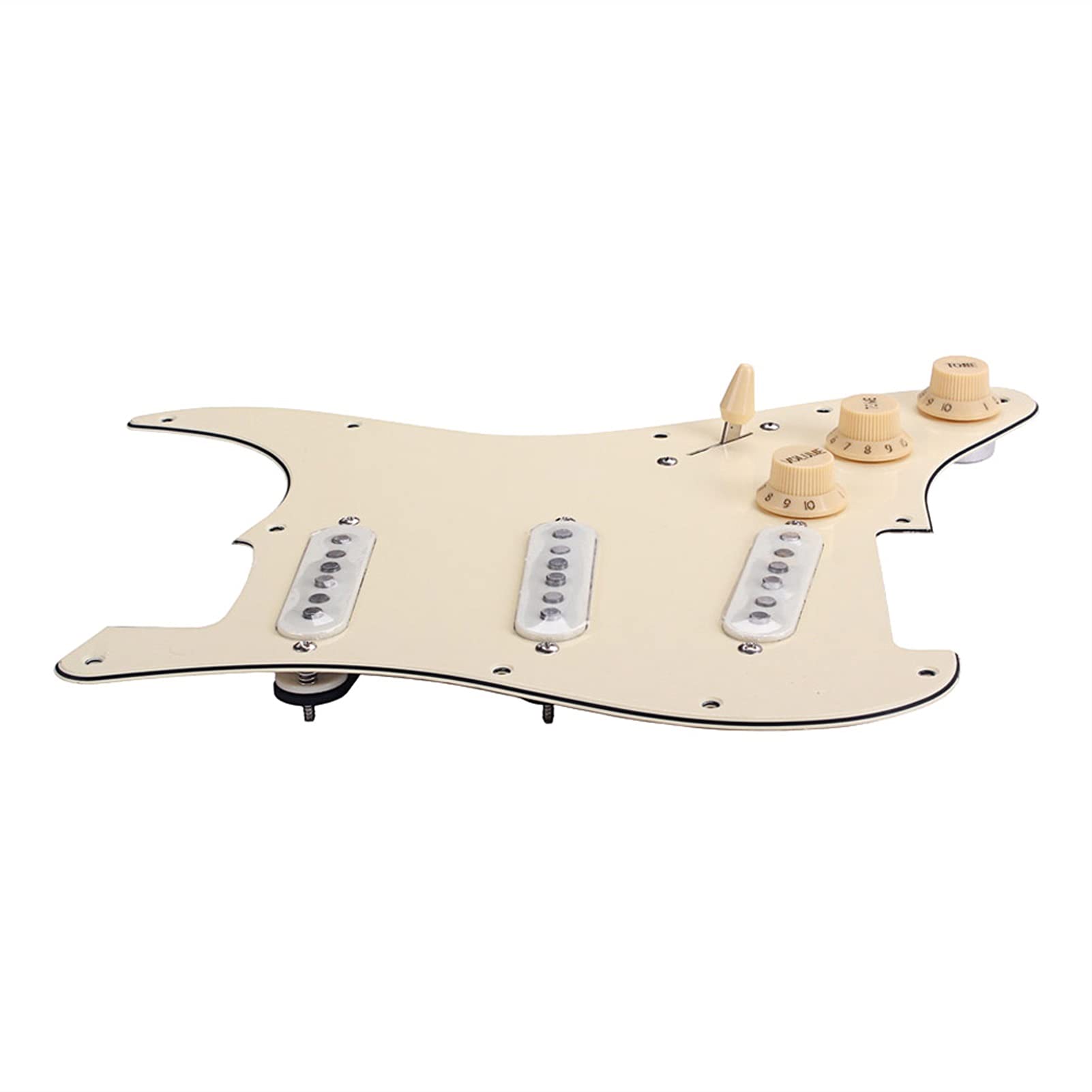 Prewired SSS Pickguard with Alnico V Single Coil Pickups - Complete Electric Guitar Pickup Set for Fender Stratocaster | Perfect for Upgrades & DIY Guitar Mods