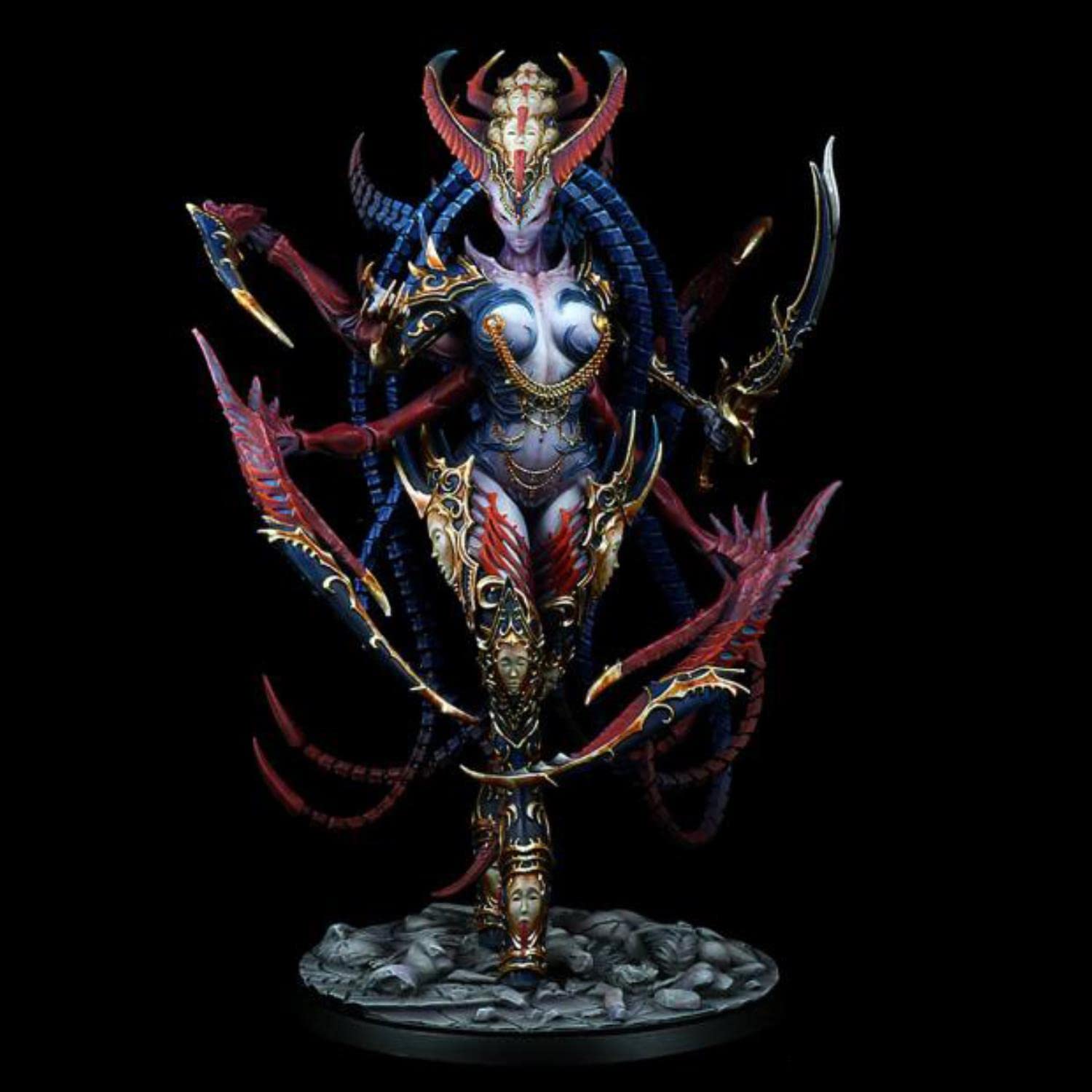 185mm Dark Queen of Ecstasy Resin Model Kit - Unassembled & Unpainted DIY Figure with Large Base for Tabletop Gaming & Collectors