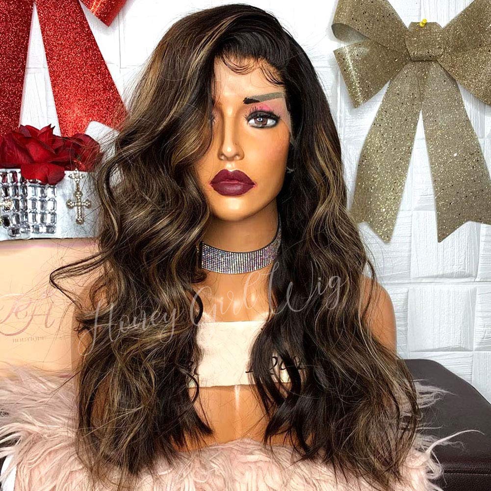 13x6 Lace Front Wigs Human Hair - 10A Virgin Brazilian Hair Wigs for Black Women with Pre Plucked Hairline & Bleached Knots | 130% Density Body Wave Wig with Baby Hair | Small Cap Size (10