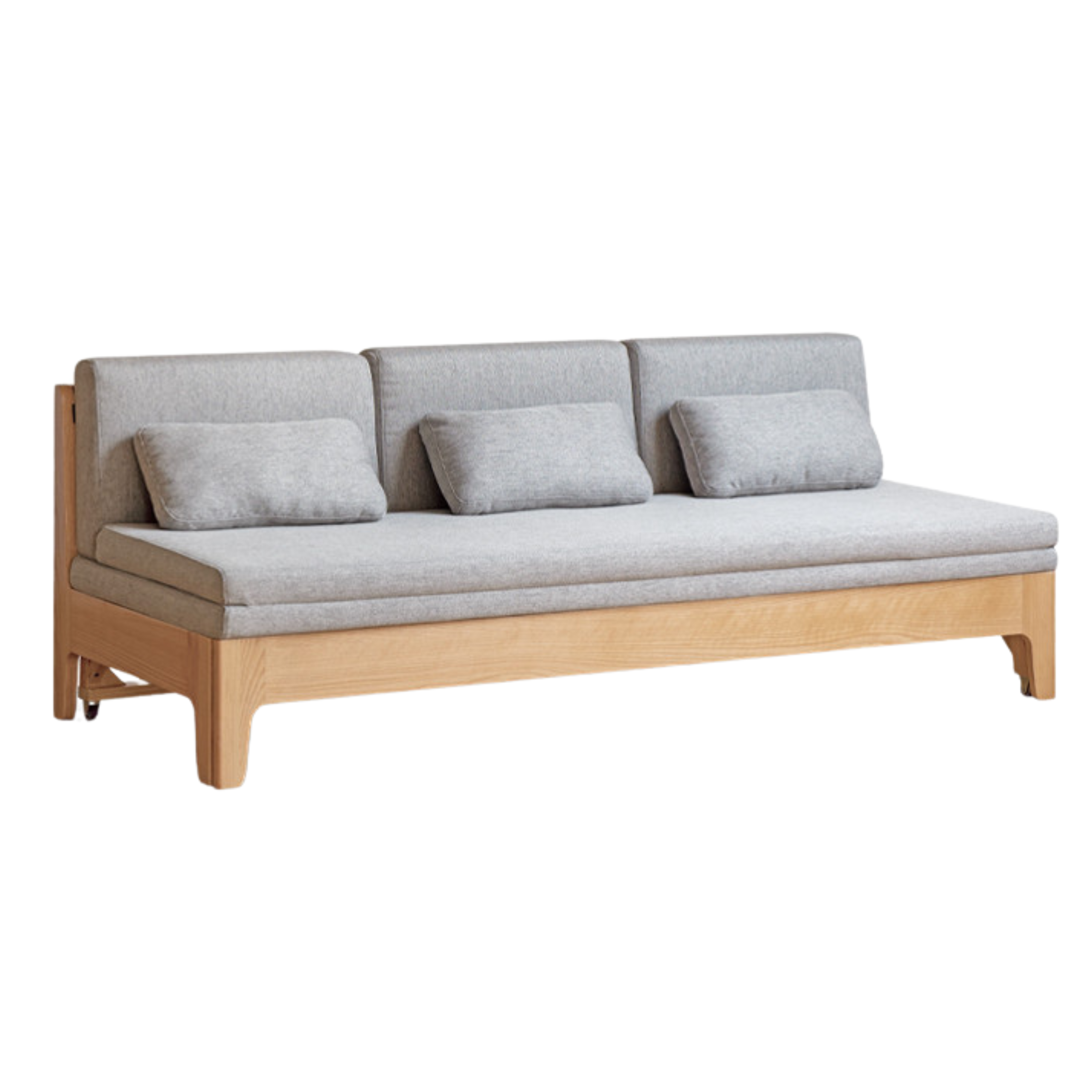 Oak Solid Wood Sleeper Sofa - Convertible Sofa Bed for Small Spaces, Guest Room & Living Room | Durable & Stylish Furniture for Home & Office