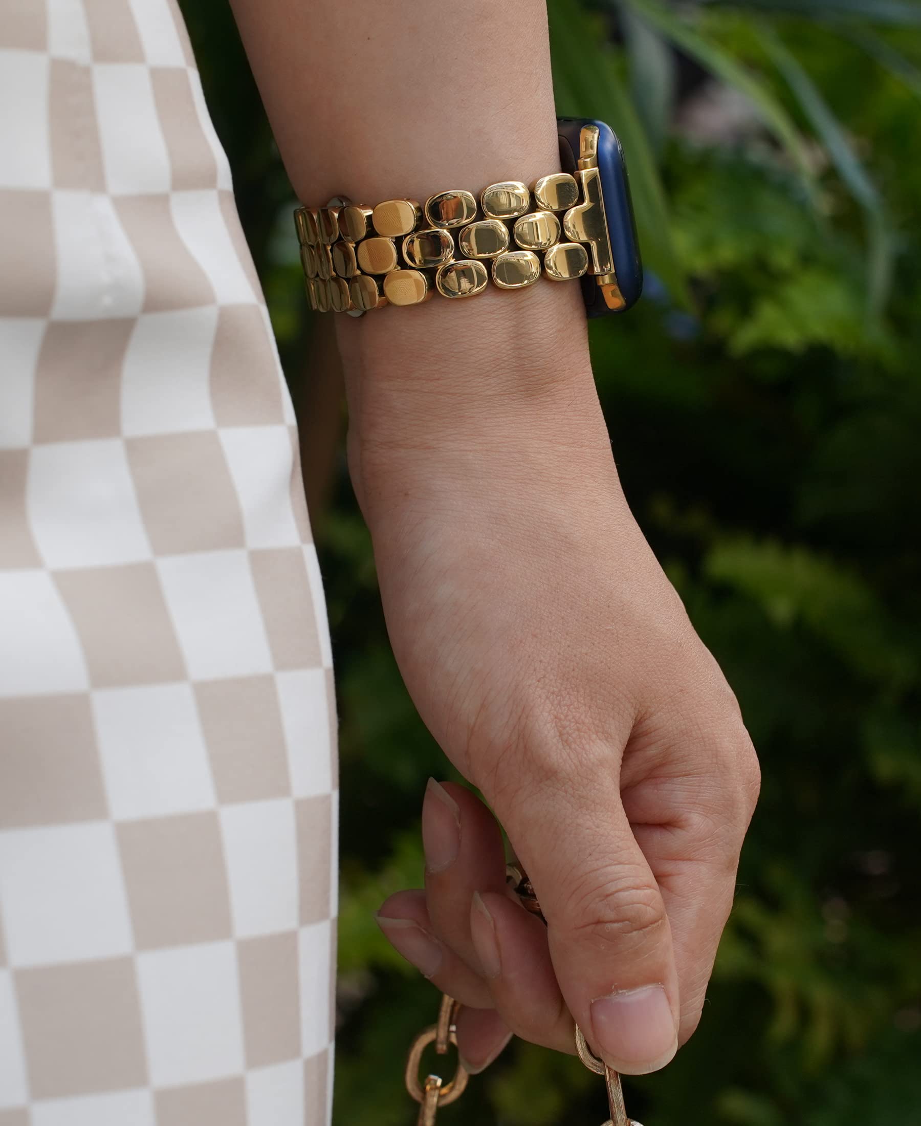 Stylish & Durable Apple Watch Bands for Women - Compatible with 38mm/40mm/41mm/42mm/44mm/45mm/46mm/49mm Models (Series 1-10 & SE) - Fashionable Gold, Silver & Rose Gold Metal Bands - Perfect for Workouts, Office Wear & Everyday Use