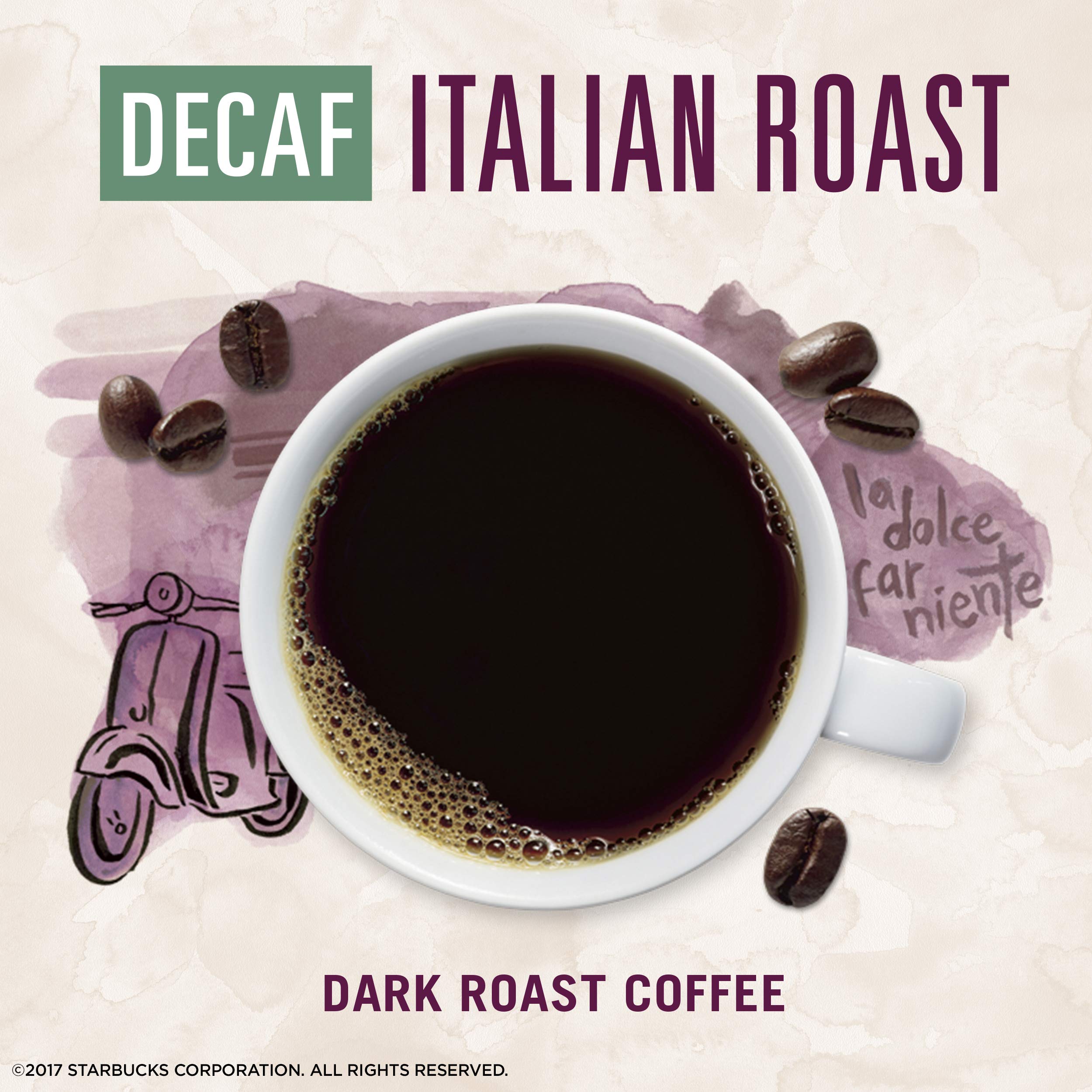Starbucks VIA Instant Decaf Italian Dark Roast Coffee Packets - 12 Boxes (84 Packets) - Perfect for Travel, Office & Home Brewing